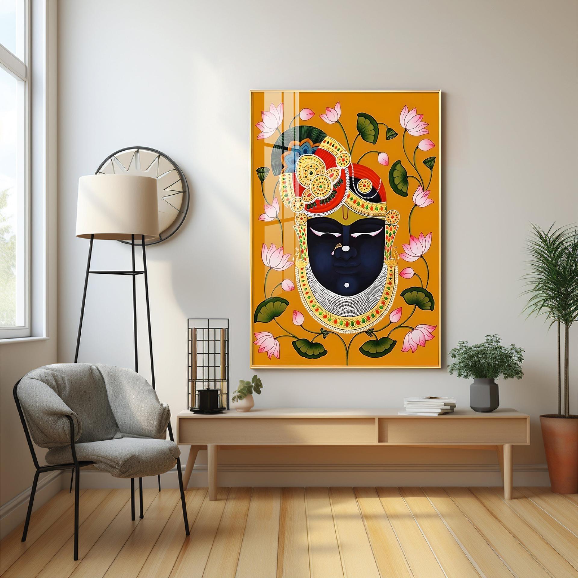 Divine Shreenathji Premium Vertical Acrylic Wall Art - Image 4