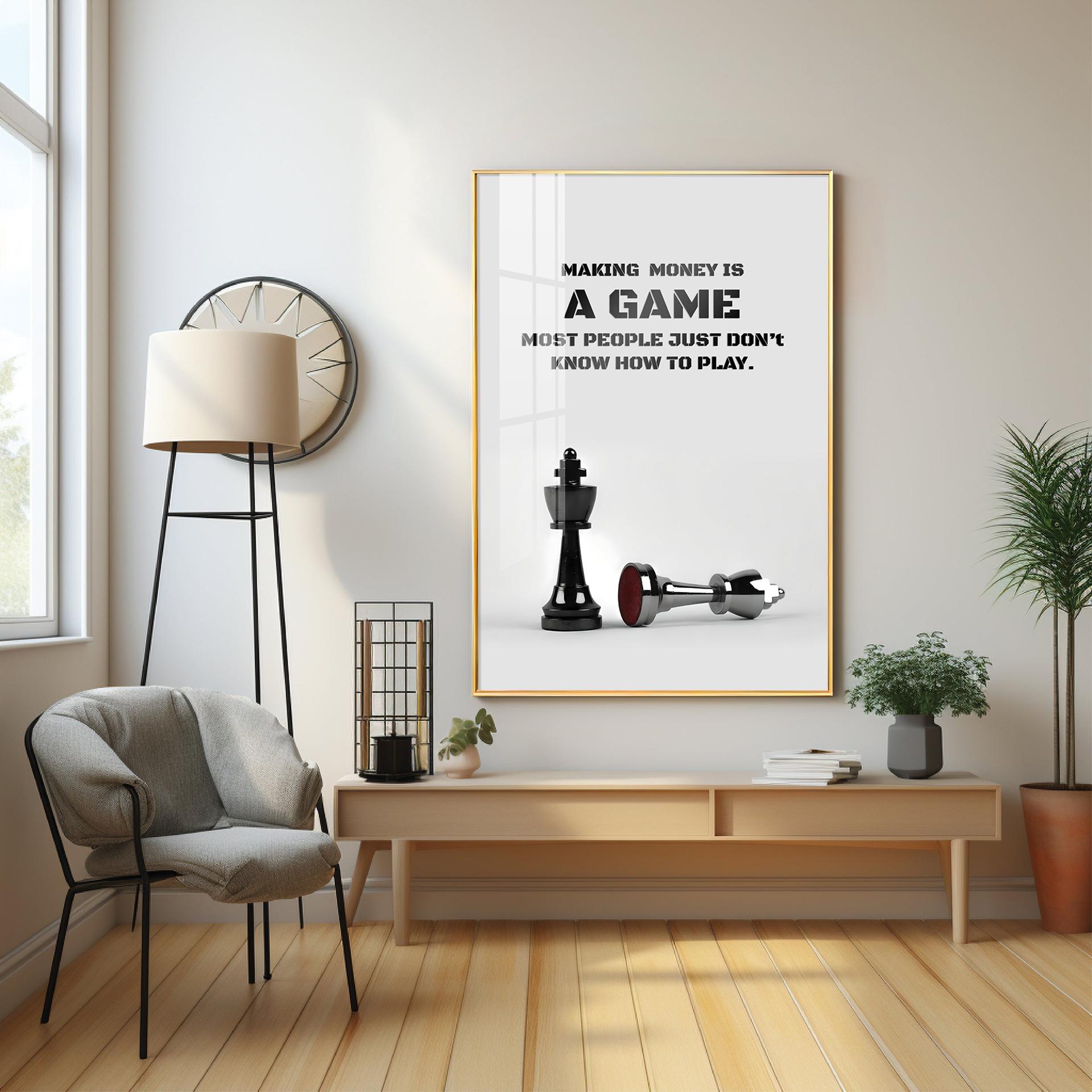 Making Money Is A Game Premium Acrylic Vertical Wall Art - Image 10