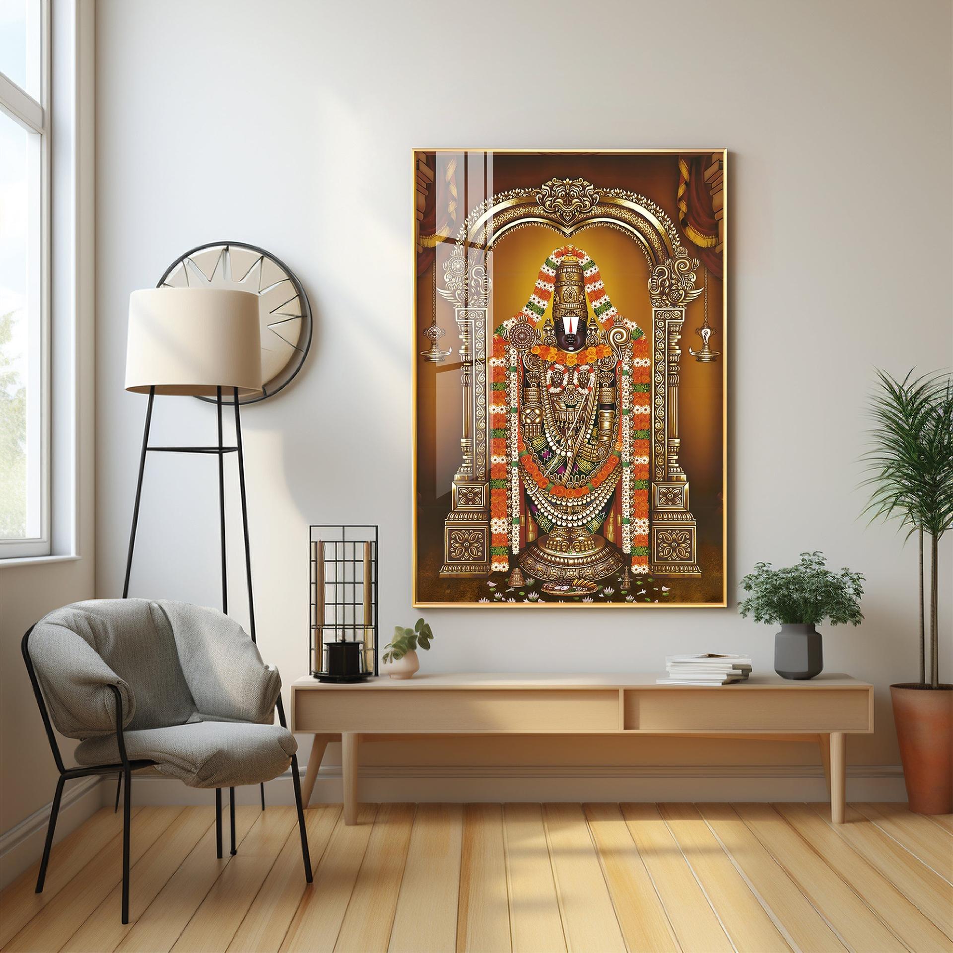 Majestic Lord Tirupati Balaji Premium Vertical Acrylic Wall Art - Image 5