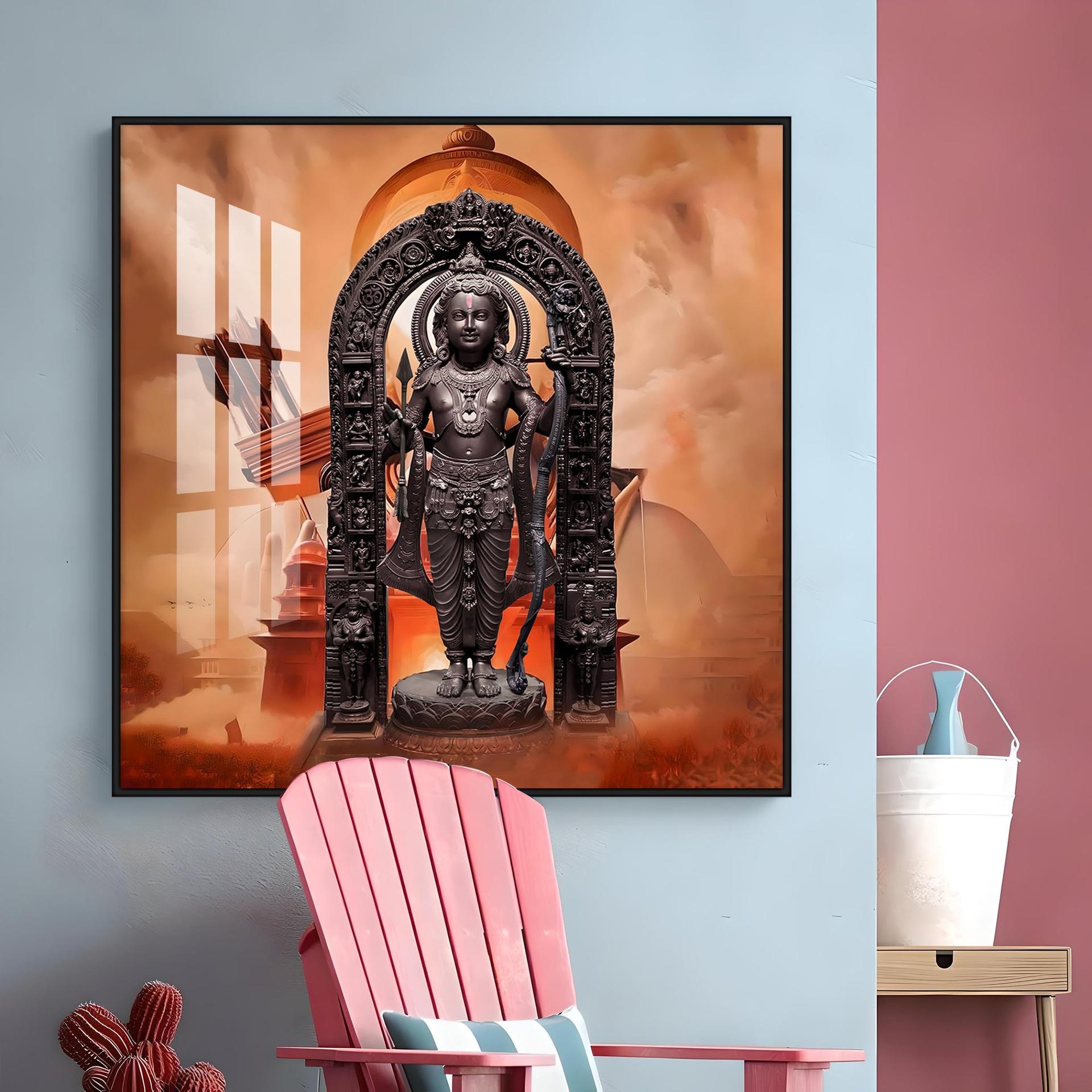 Ayodhya Ram Premium Acrylic Square Wall Art - Image 14