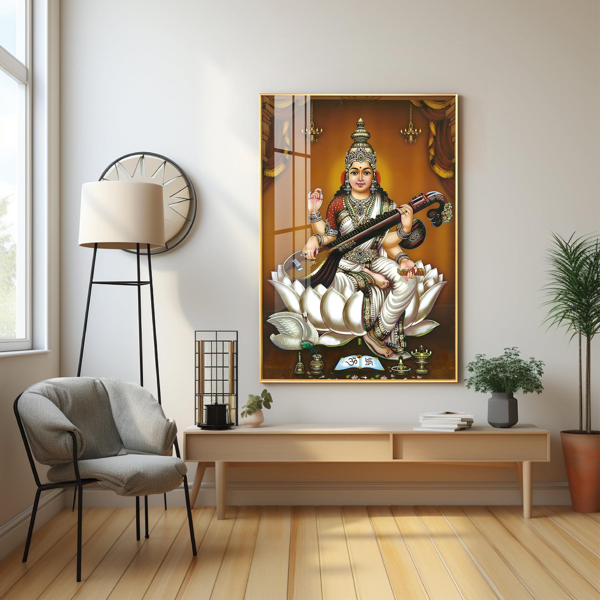 The Goddess's Embrace Premium Vertical Acrylic Wall Art - Image 5