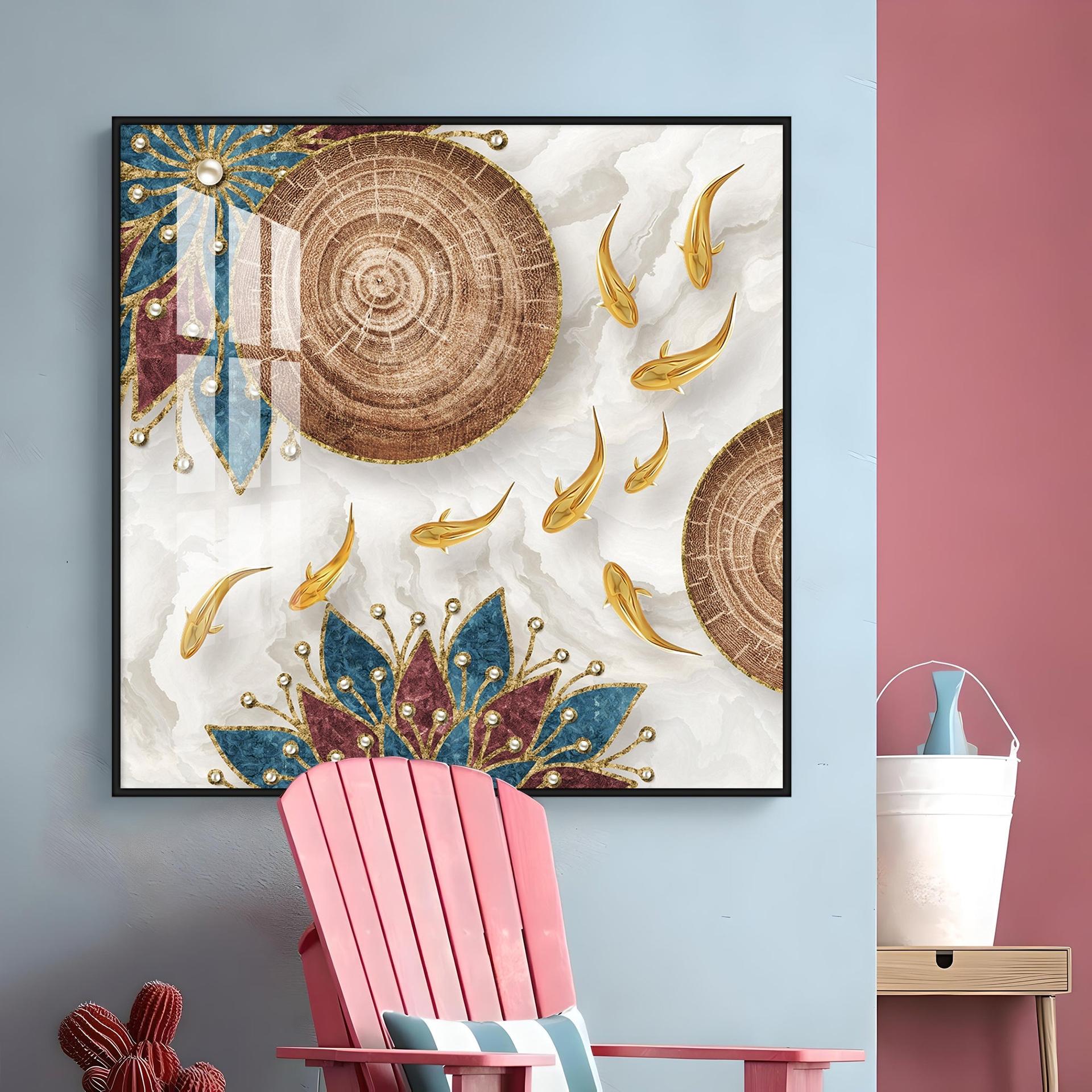 Abaniko Fish Premium Acrylic Square Wall Art - Image 14