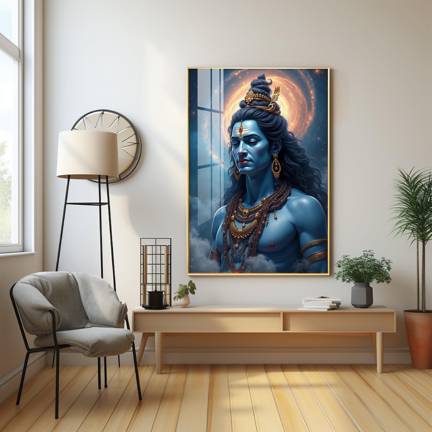 Sacred Vision Of Lord Shiva Premium Acrylic Wall Art - Image 3