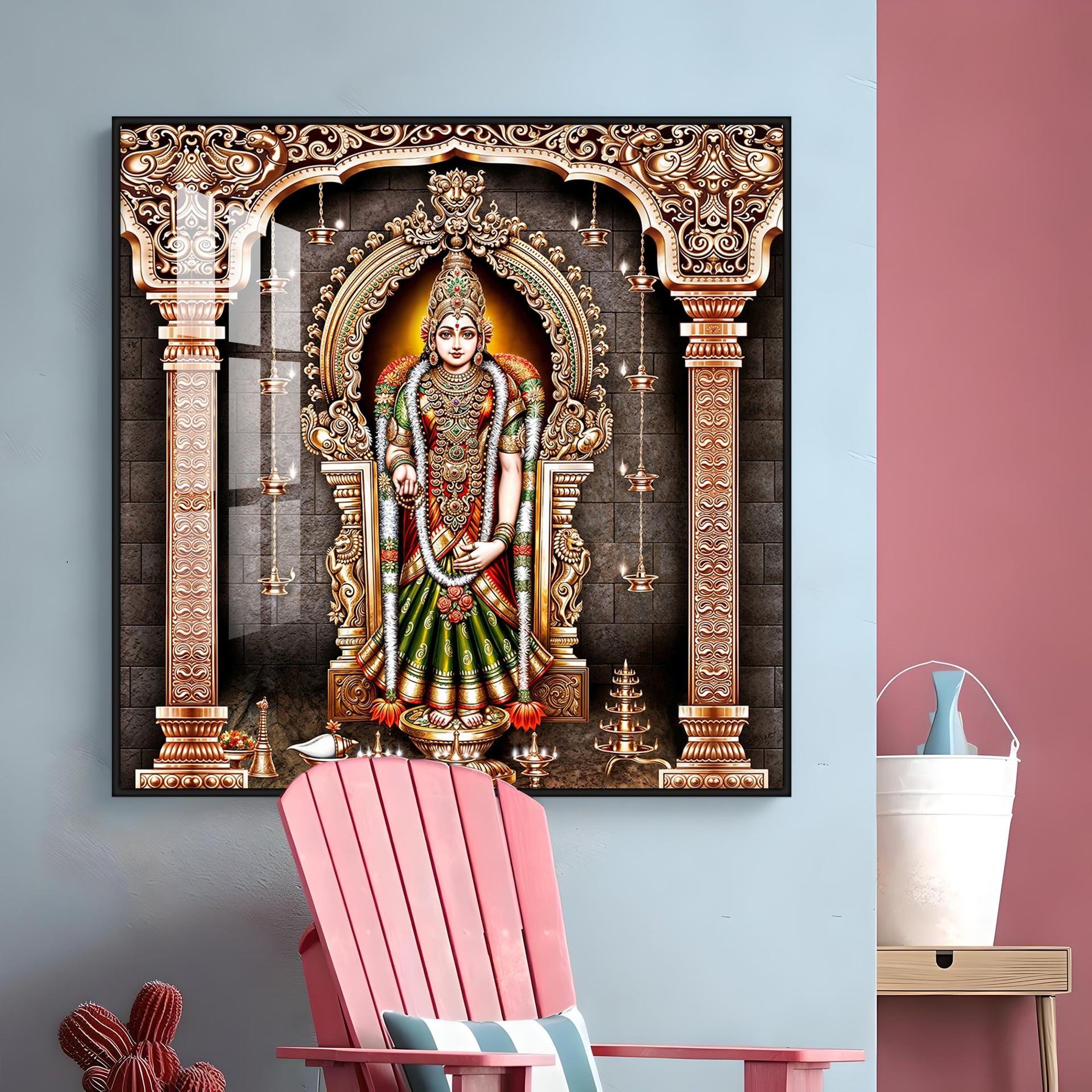 Kanya Kumari Devi Premium Acrylic Square Wall Art - Image 14
