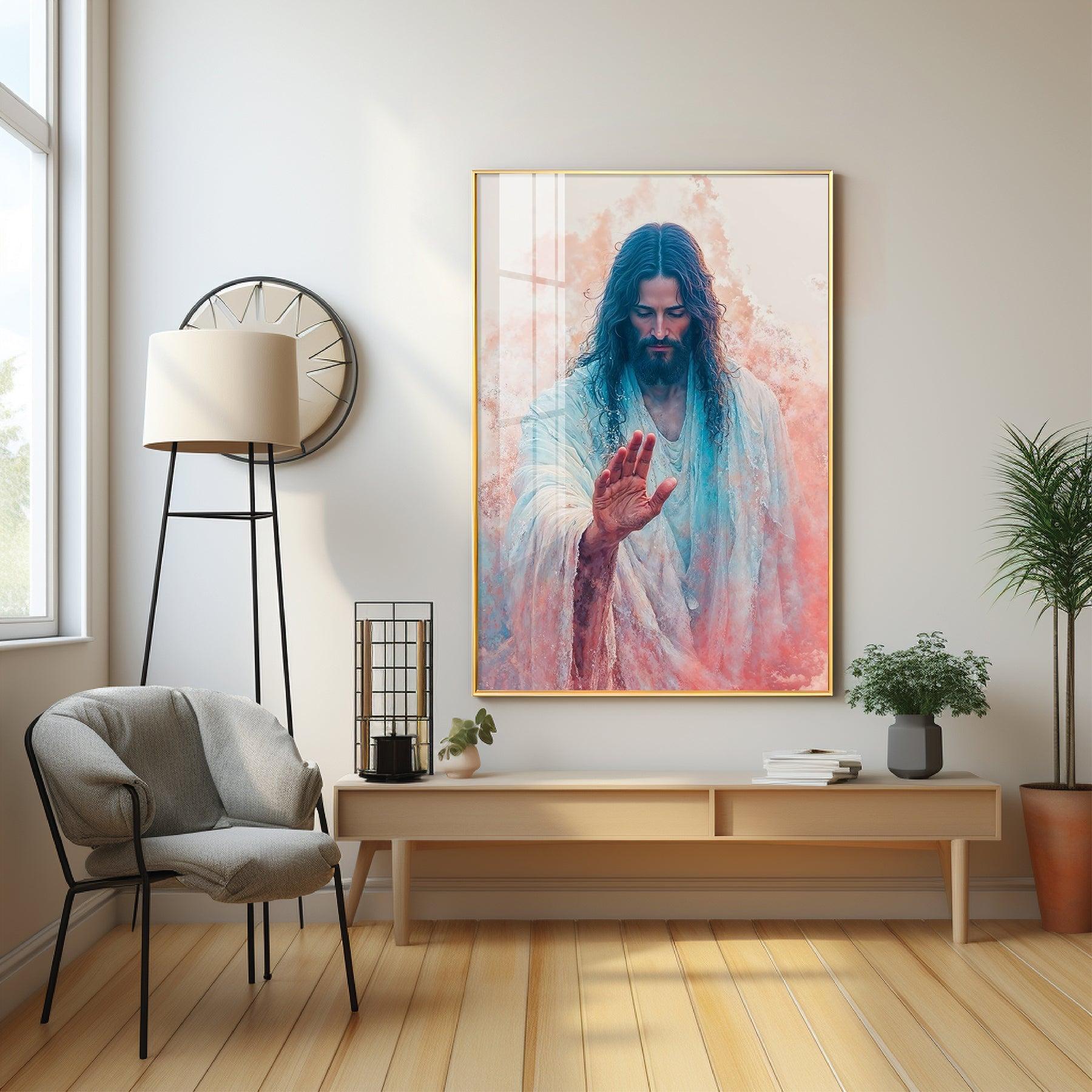 Jesus Christ Blessing Hand Premium Acrylic Wall Art - Image 8