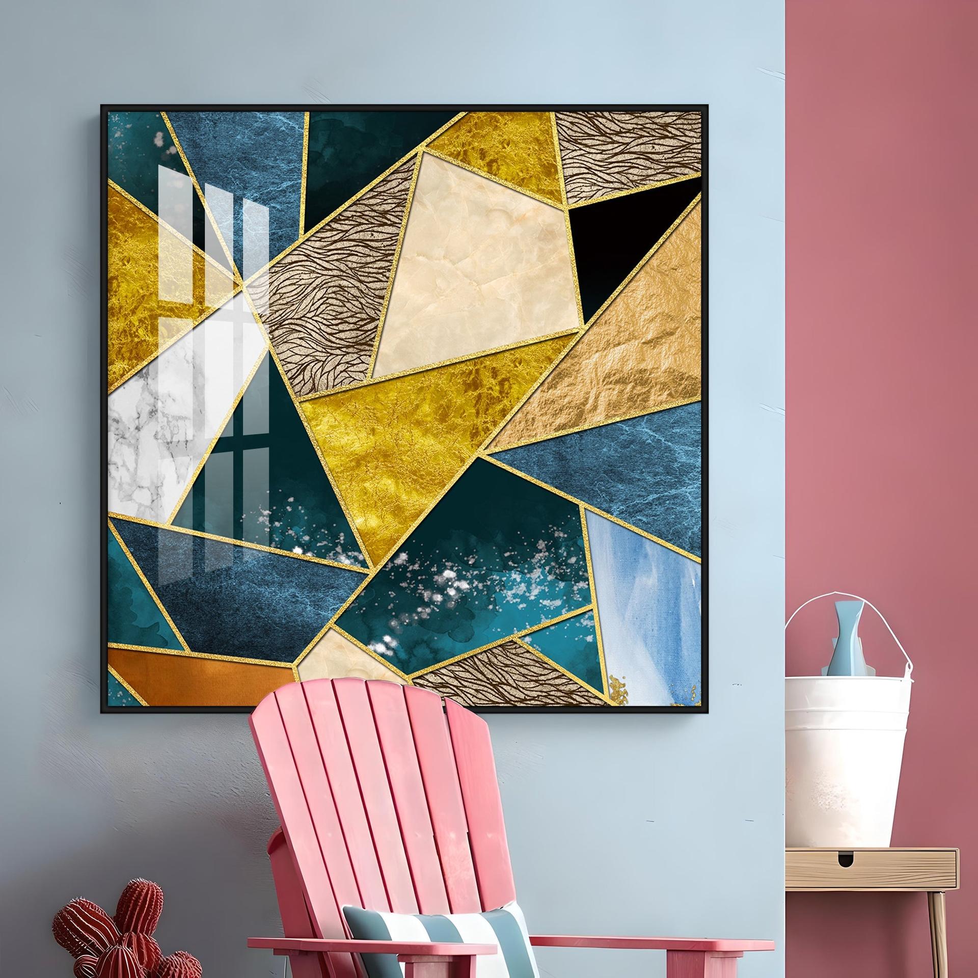 Abstract Colorful Patterns Premium Acrylic Square Wall Art - Image 9