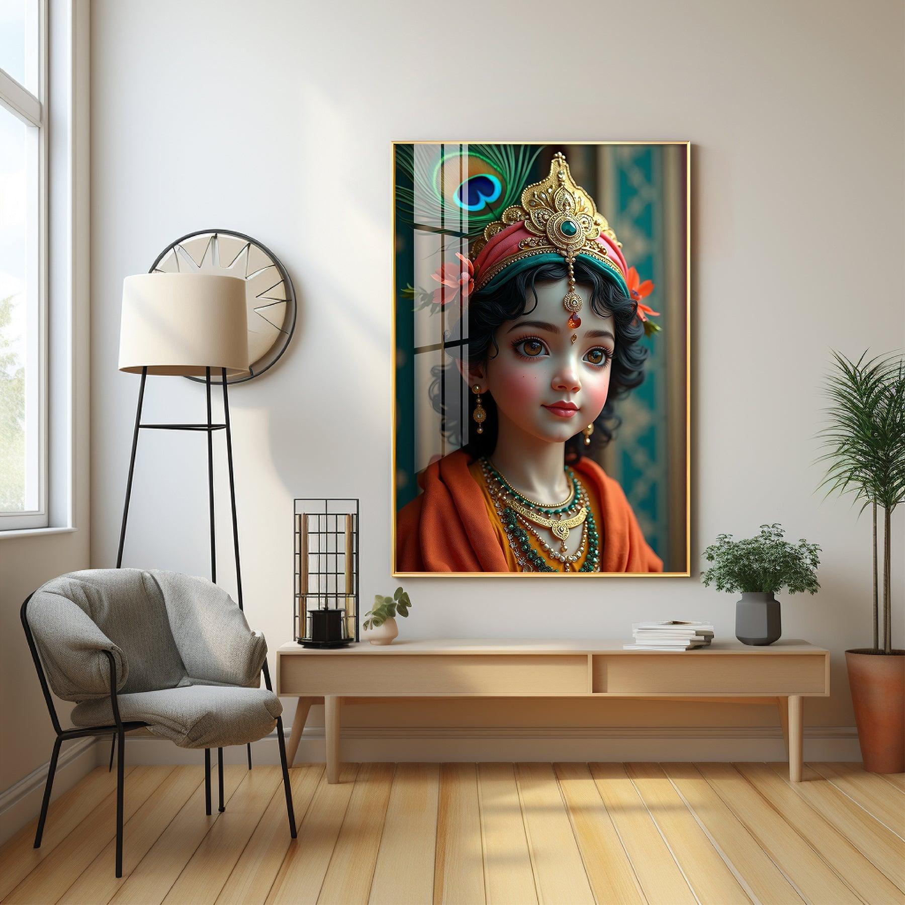 Krishna Reverberations Premium Acrylic Wall Art - Image 2