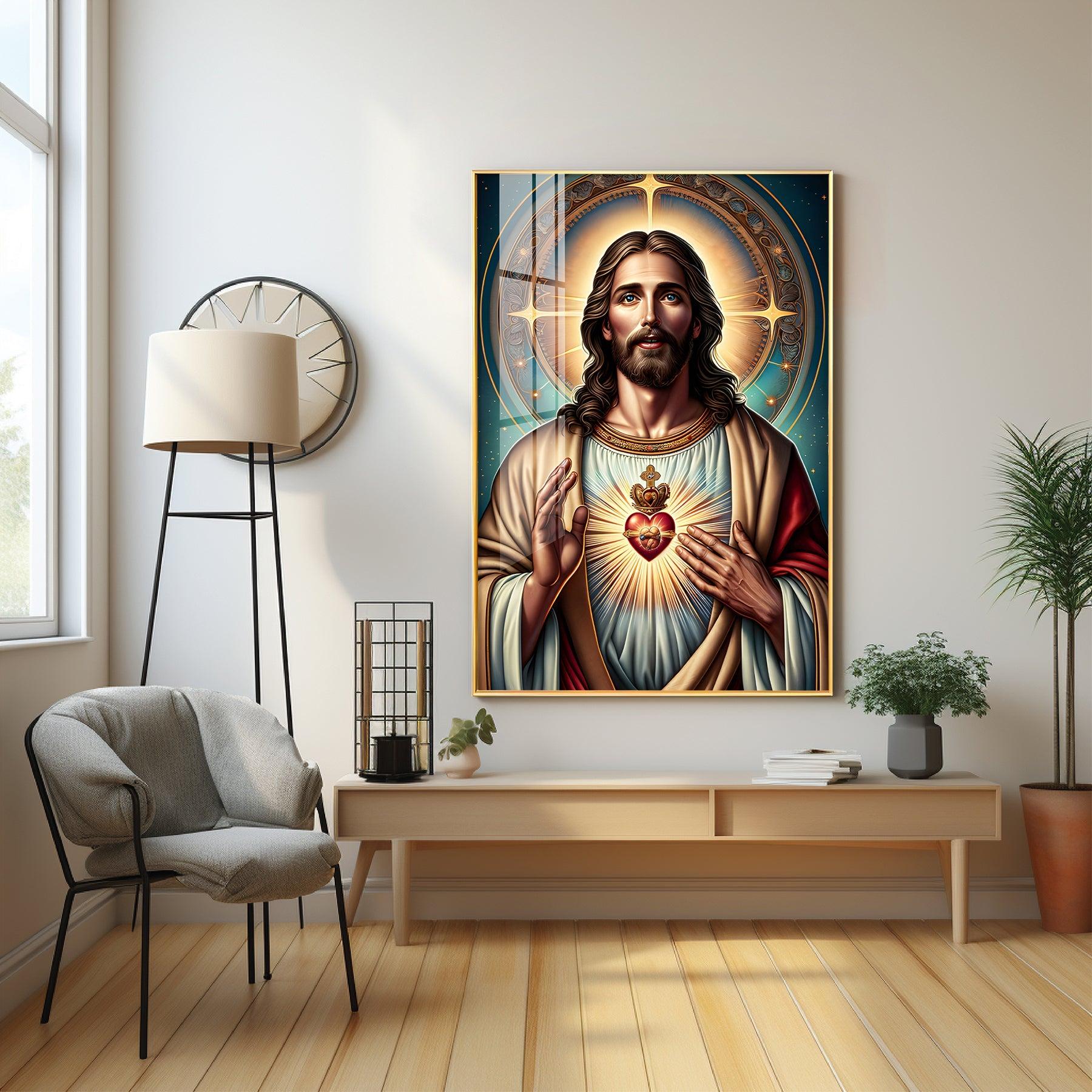 Christ's Heart Masterpiece Premium Acrylic Vertical Wall Art - Image 6
