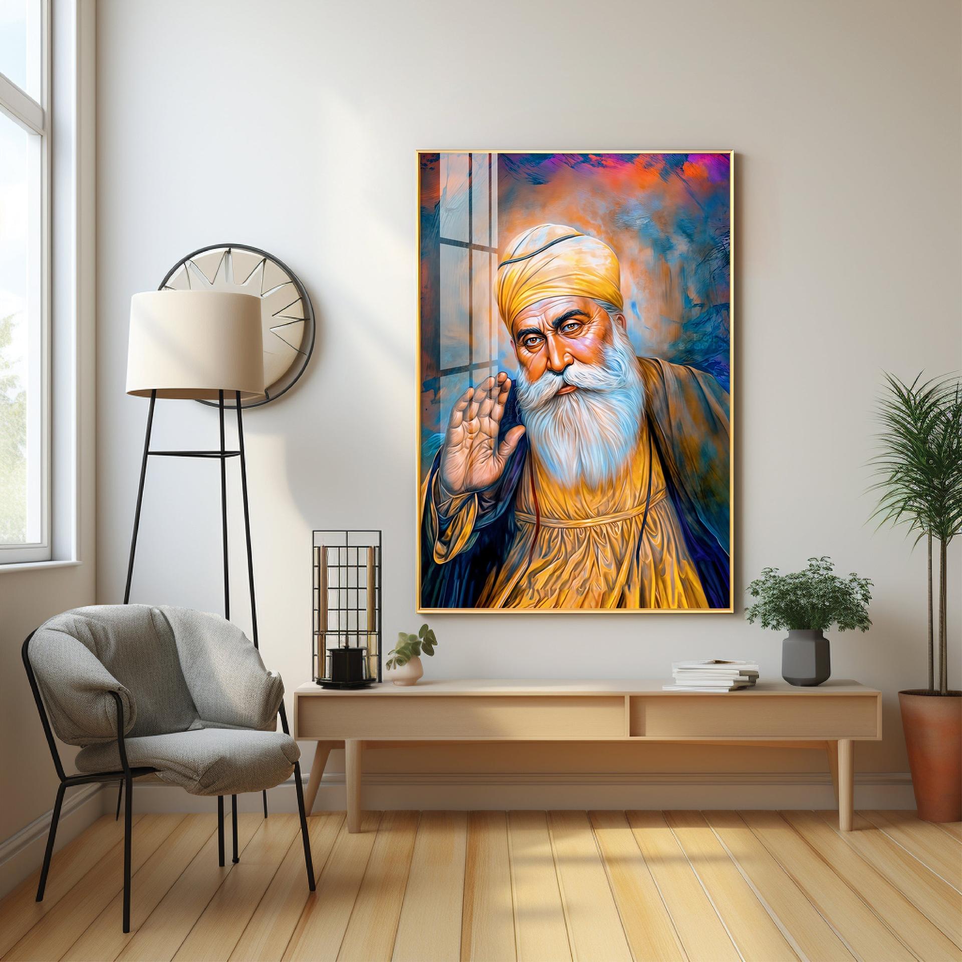 Divine Guru Ji Premium Vertical Acrylic Wall Art - Image 4
