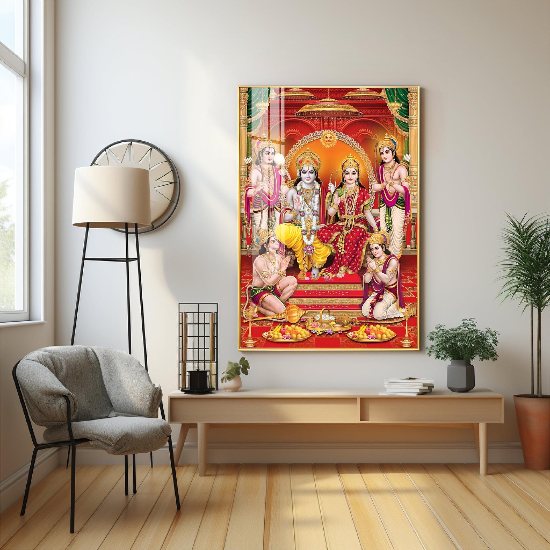 Shri Ram Darbar Premium Acrylic Vertical Wall Art - Image 10