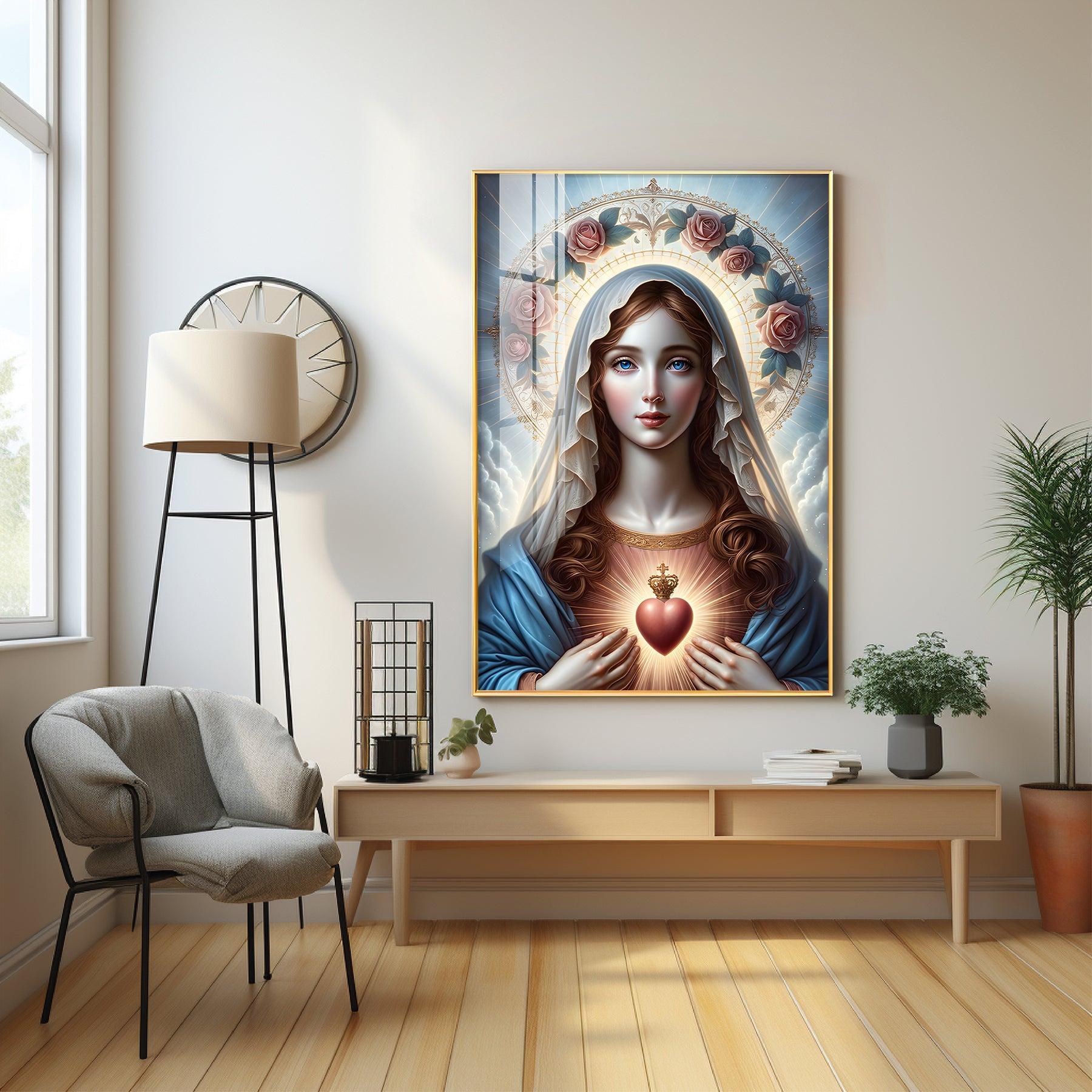 Sacred Heart Serenity Premium Acrylic Vertical Wall Art - Image 6
