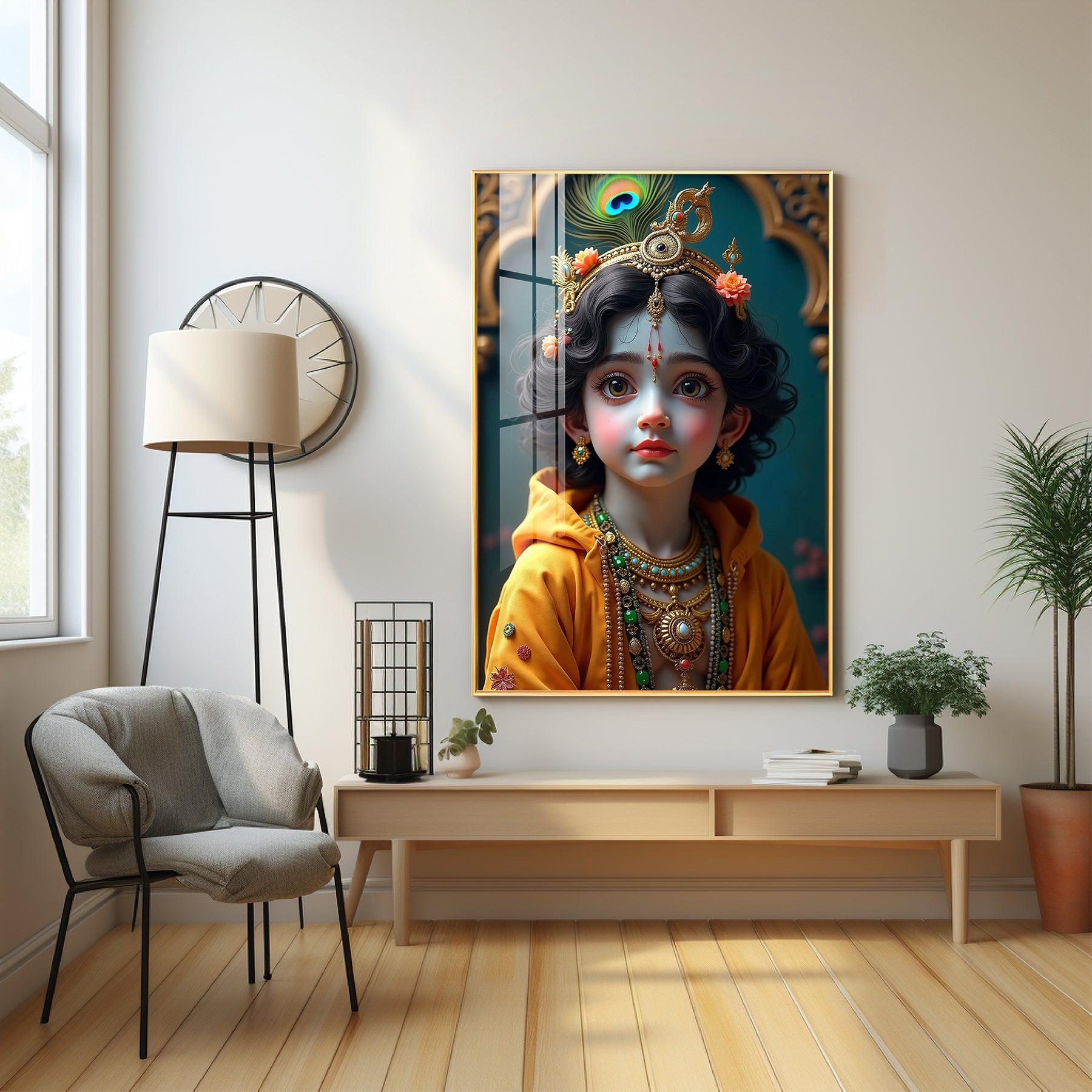 Krishna's Infinite Presence Premium Acrylic Wall Art - Image 2