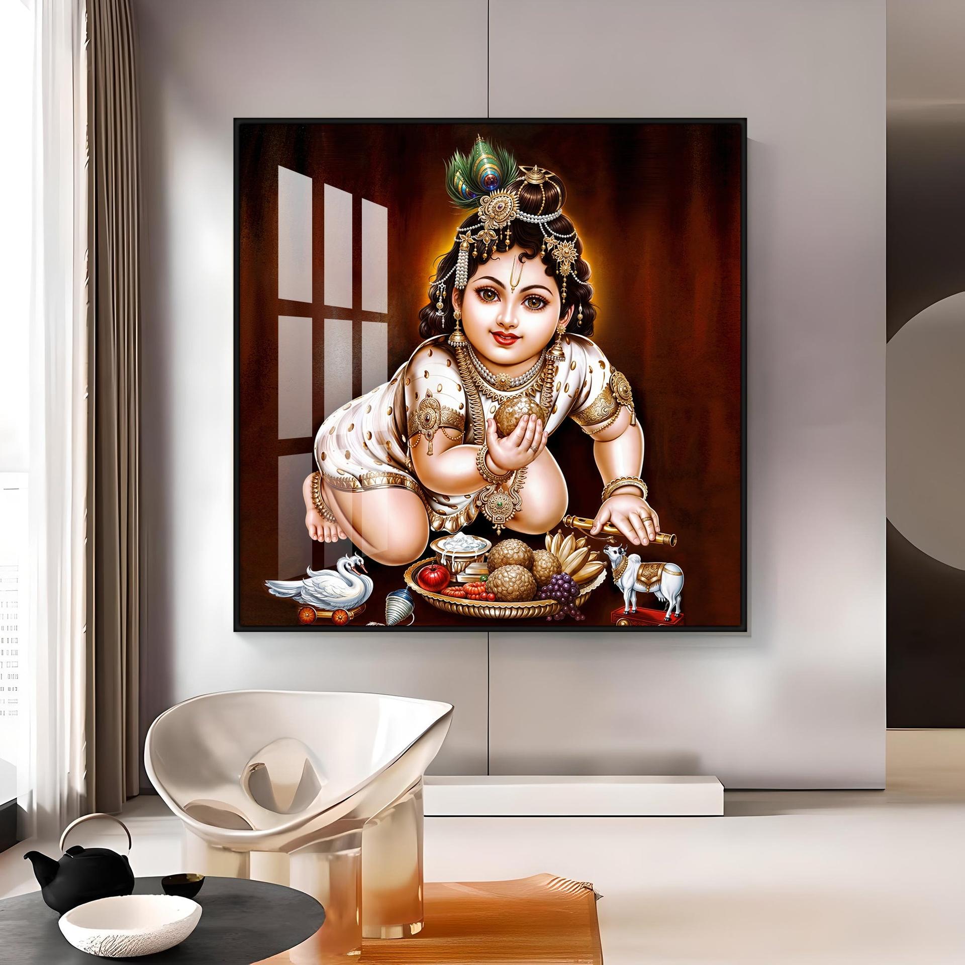 Bal Gopal Premium Acrylic Square Wall Art - Image 14