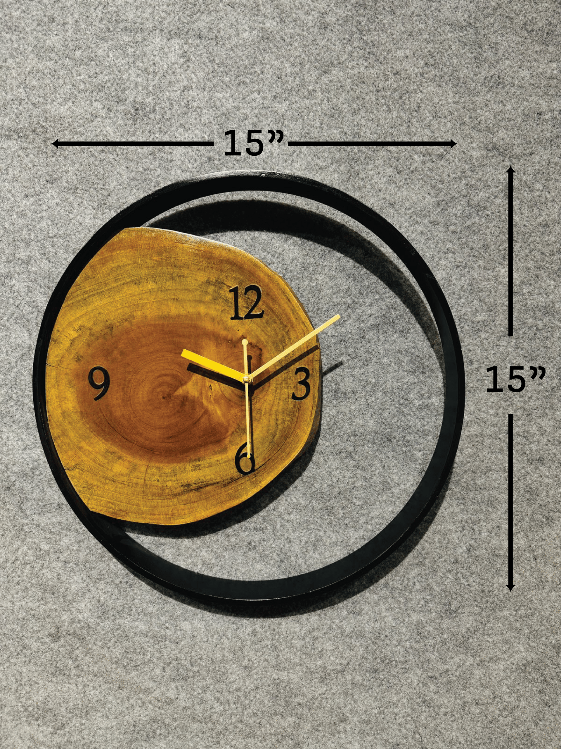 Wood And Metal Frame Wall Clock - Image 47