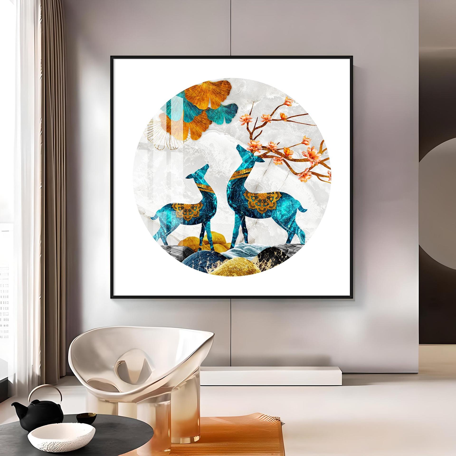 Magical Deer Premium Acrylic Square Wall Art - Image 13