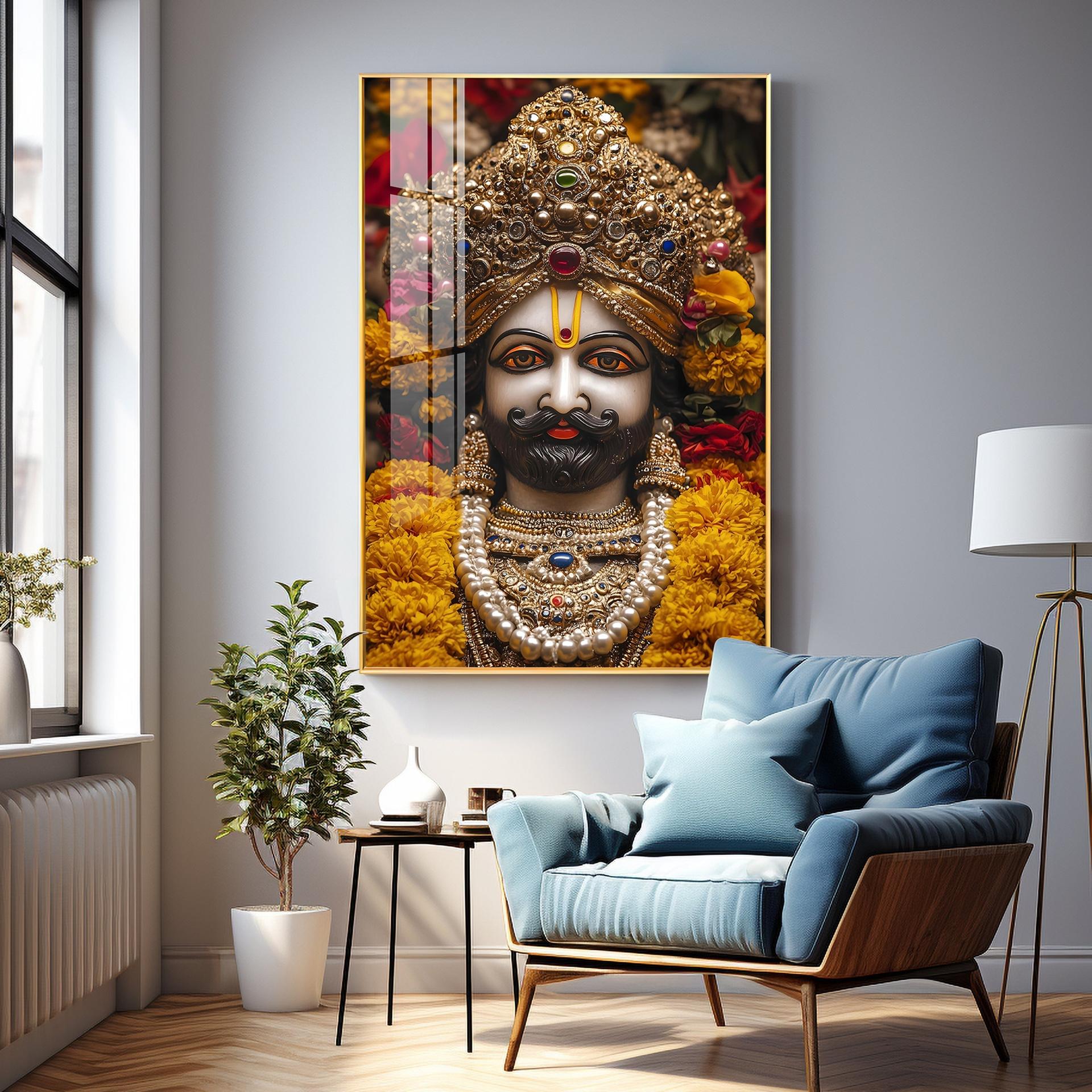 Shree Khatu Shyam Premium Vertical Acrylic Wall Art - Image 3