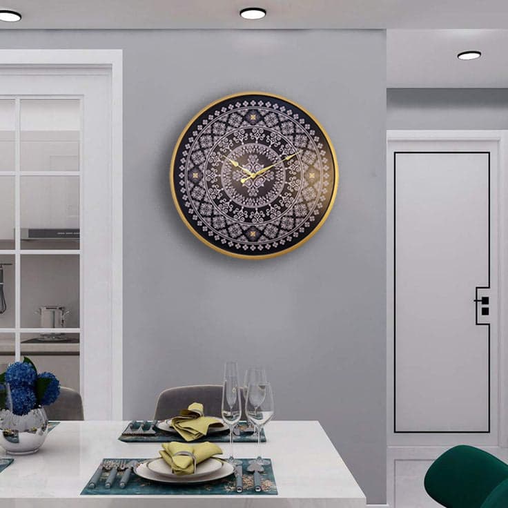 Entangled Elegance Mandala Wall Clock Art - Image 3