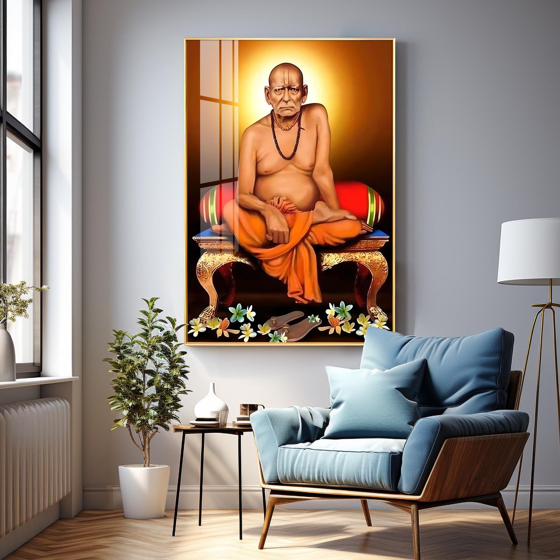 Portrait Of Shri Swami Samartha Premium Vertical Acrylic Wall Art - Image 3