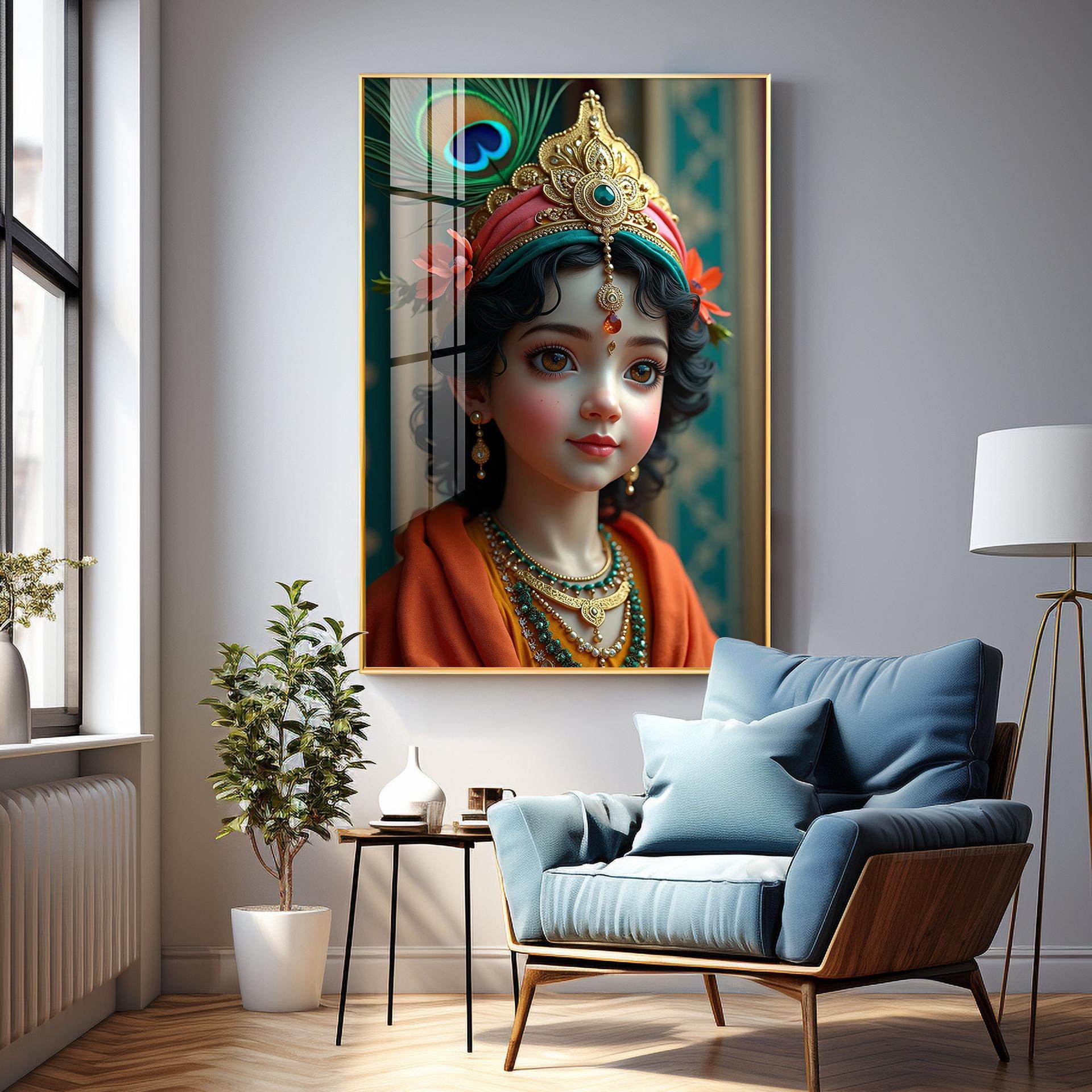 Krishna Reverberations Premium Acrylic Wall Art - Image 11