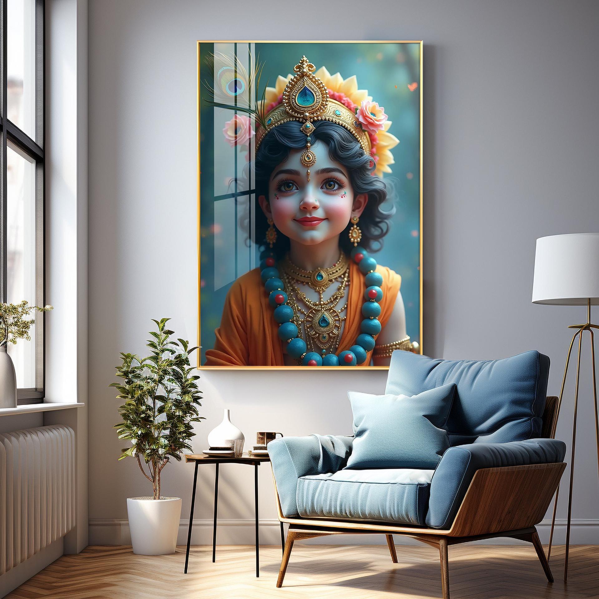 Little Krishna Resonance Premium Acrylic Wall Art - Image 13