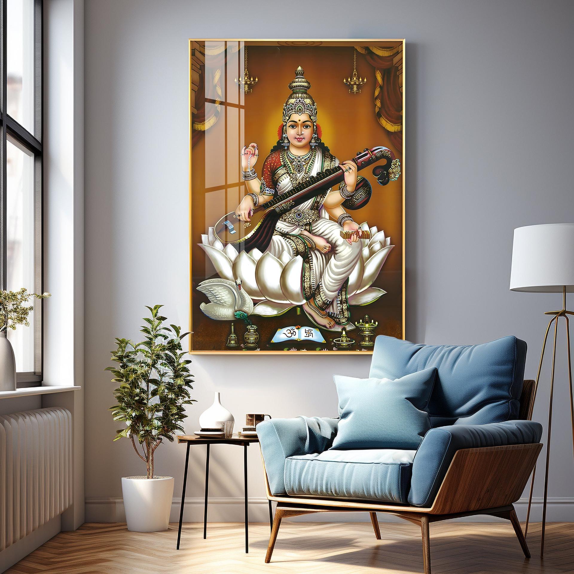 The Goddess's Embrace Premium Vertical Acrylic Wall Art - Image 4