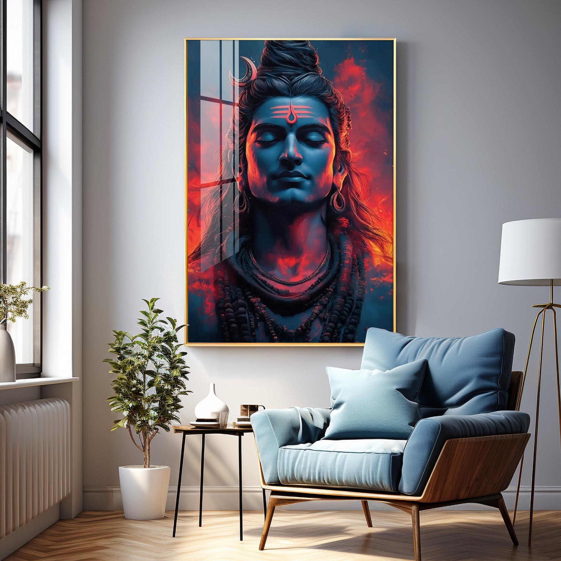 Eternal Essence Of Lord Shiva Premium Acrylic Wall Art - Image 5