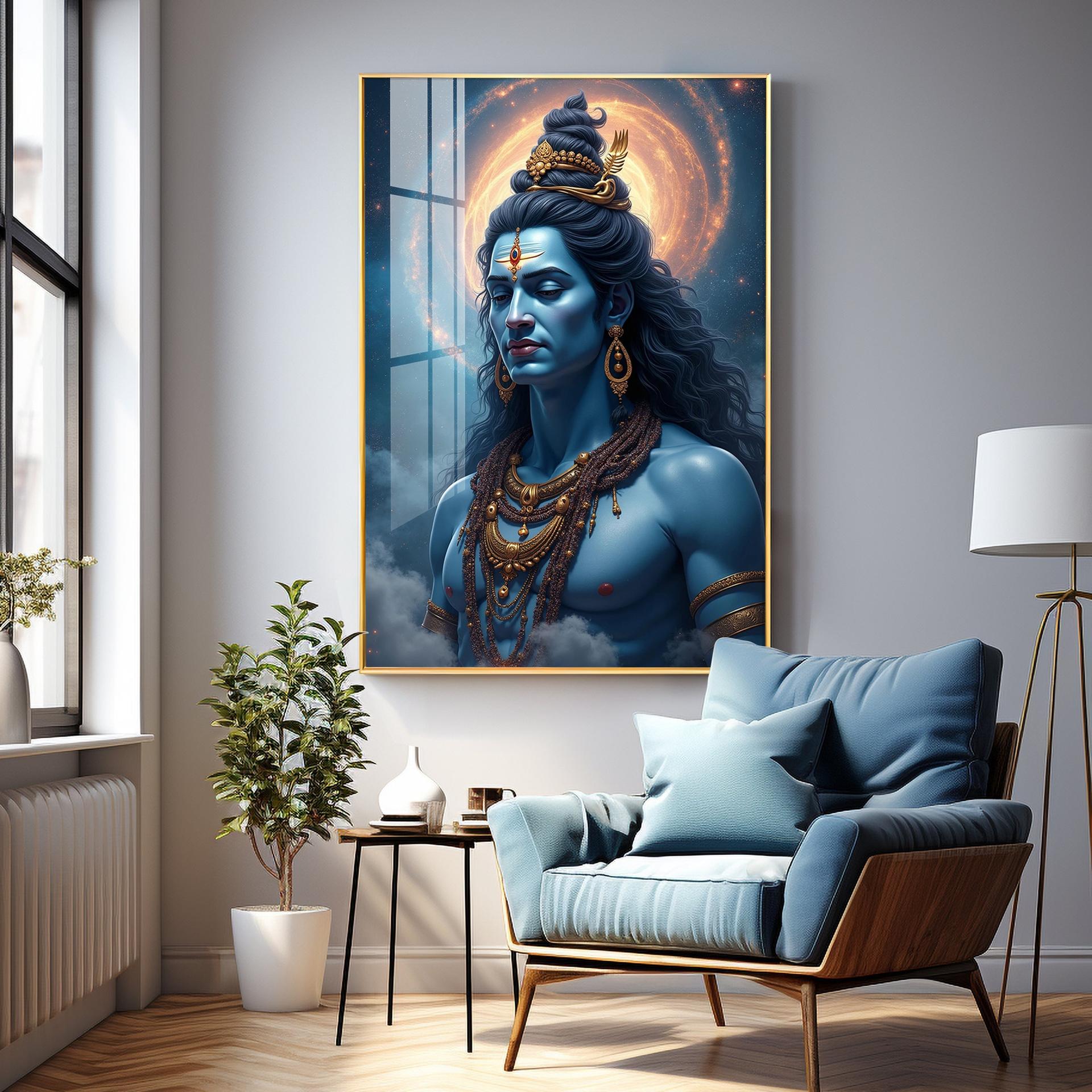 Sacred Vision Of Lord Shiva Premium Acrylic Wall Art - Image 4