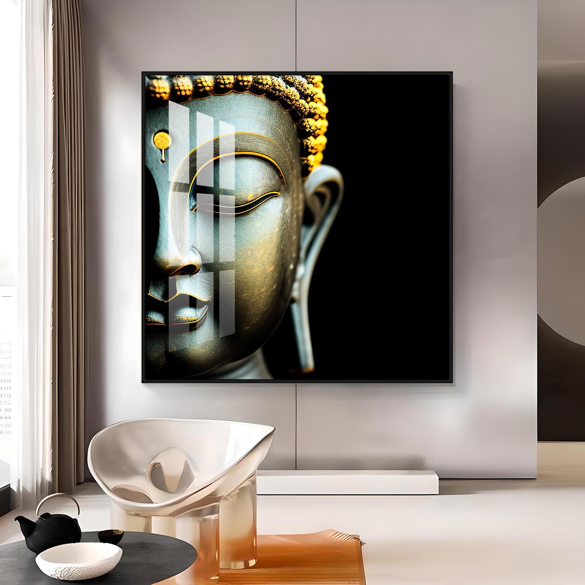 Buddha Statue Premium Acrylic Square Wall Art - Image 15