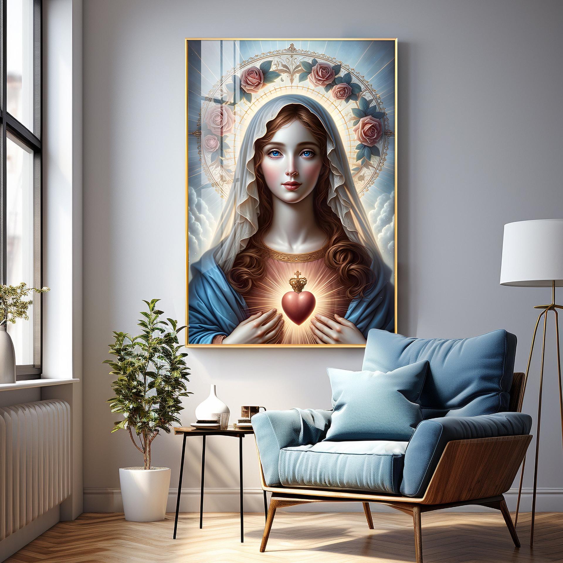 Sacred Heart Serenity Premium Acrylic Vertical Wall Art - Image 7