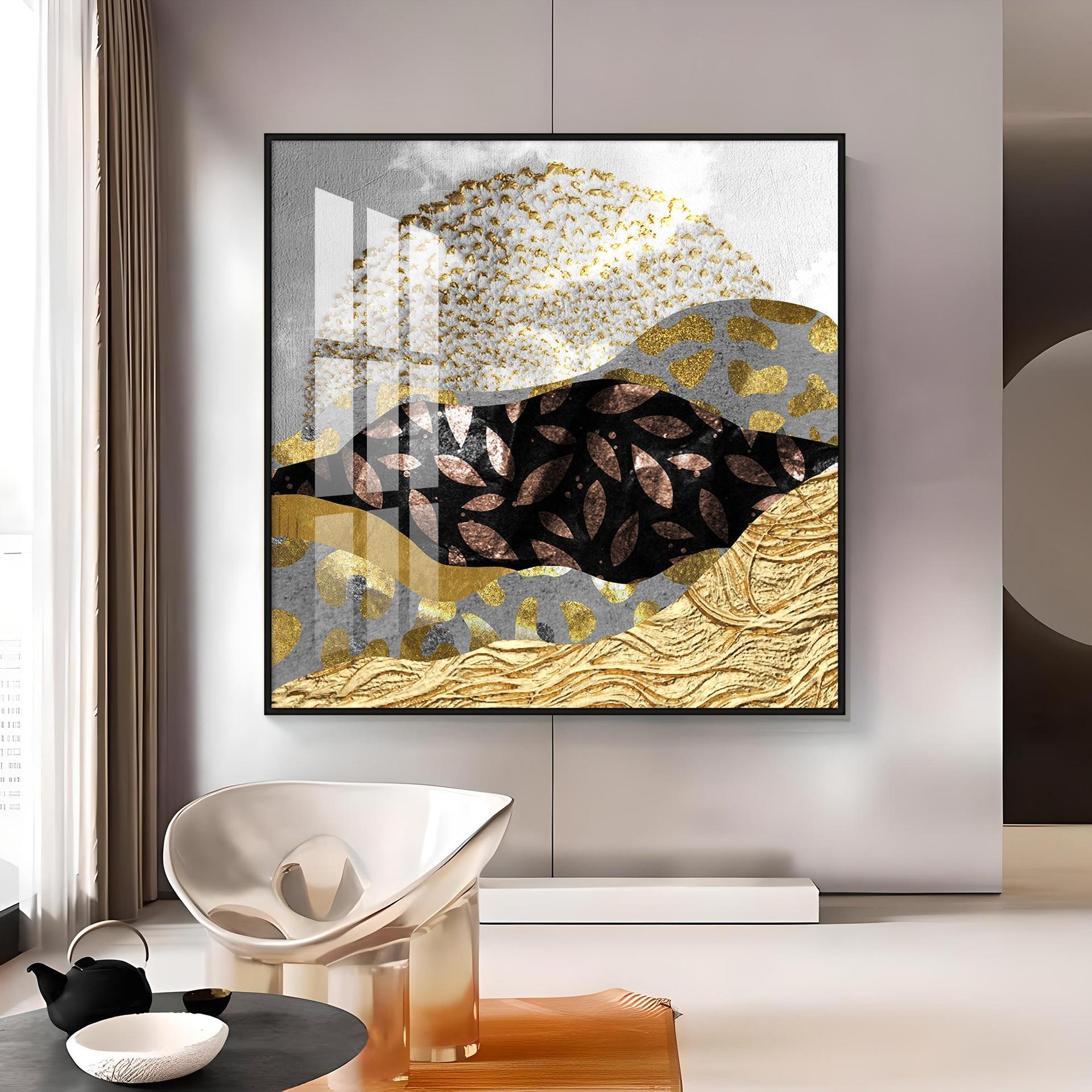Metallic Mountains Premium Acrylic Square Wall Art - Image 13