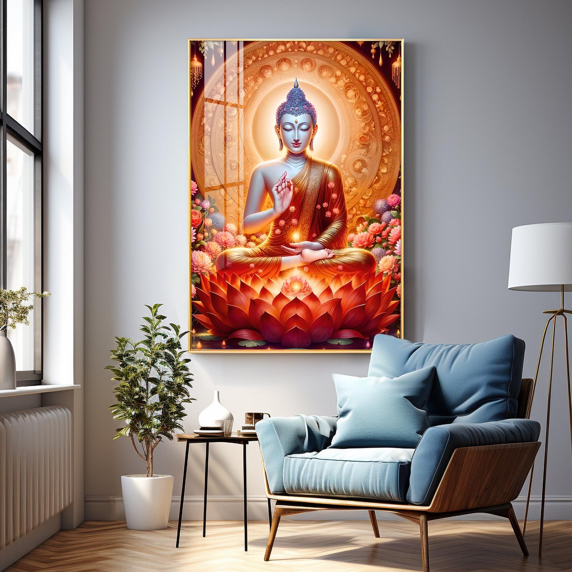 Peaceful Buddha Premium Acrylic Vertical Wall Art - Image 13