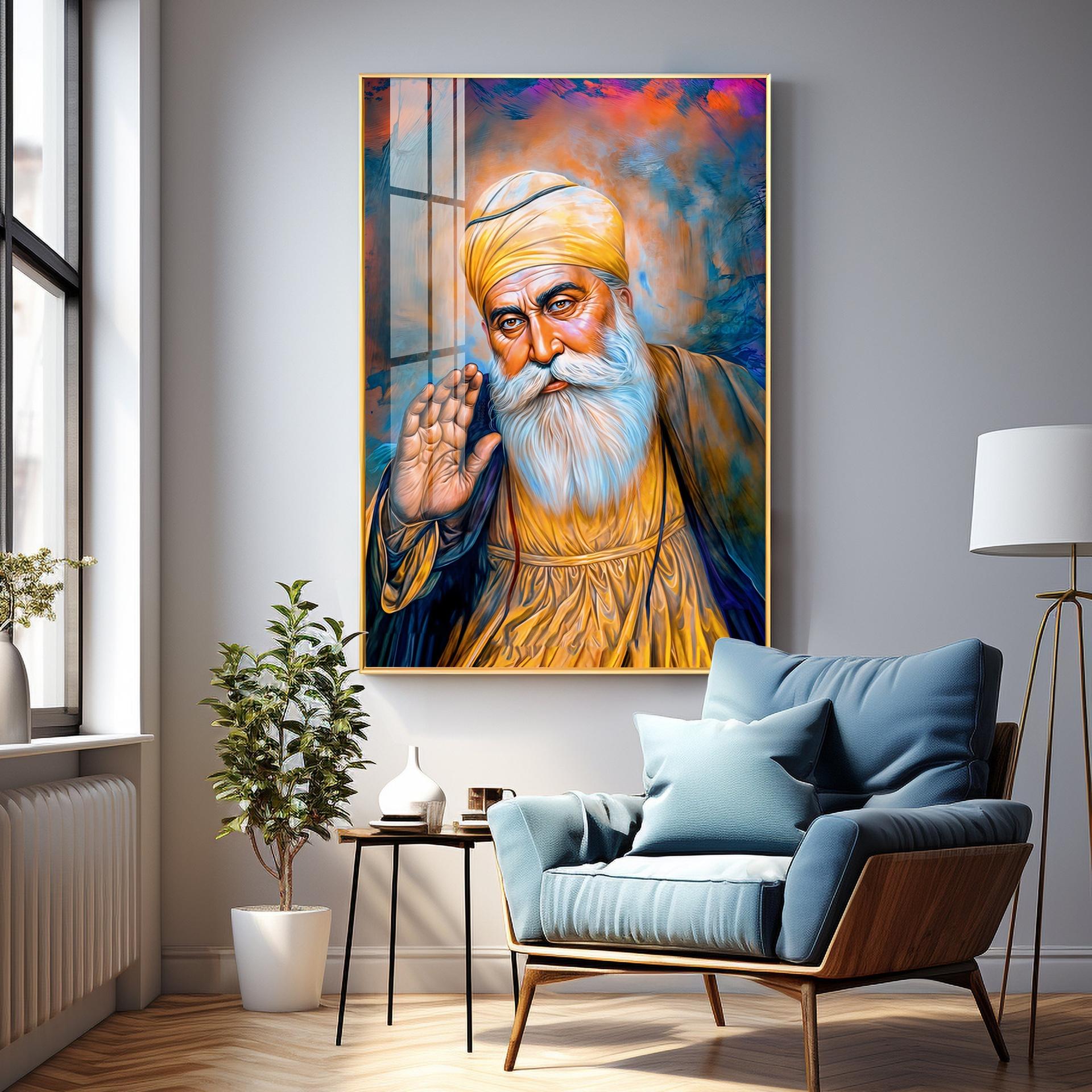 Divine Guru Ji Premium Vertical Acrylic Wall Art - Image 3