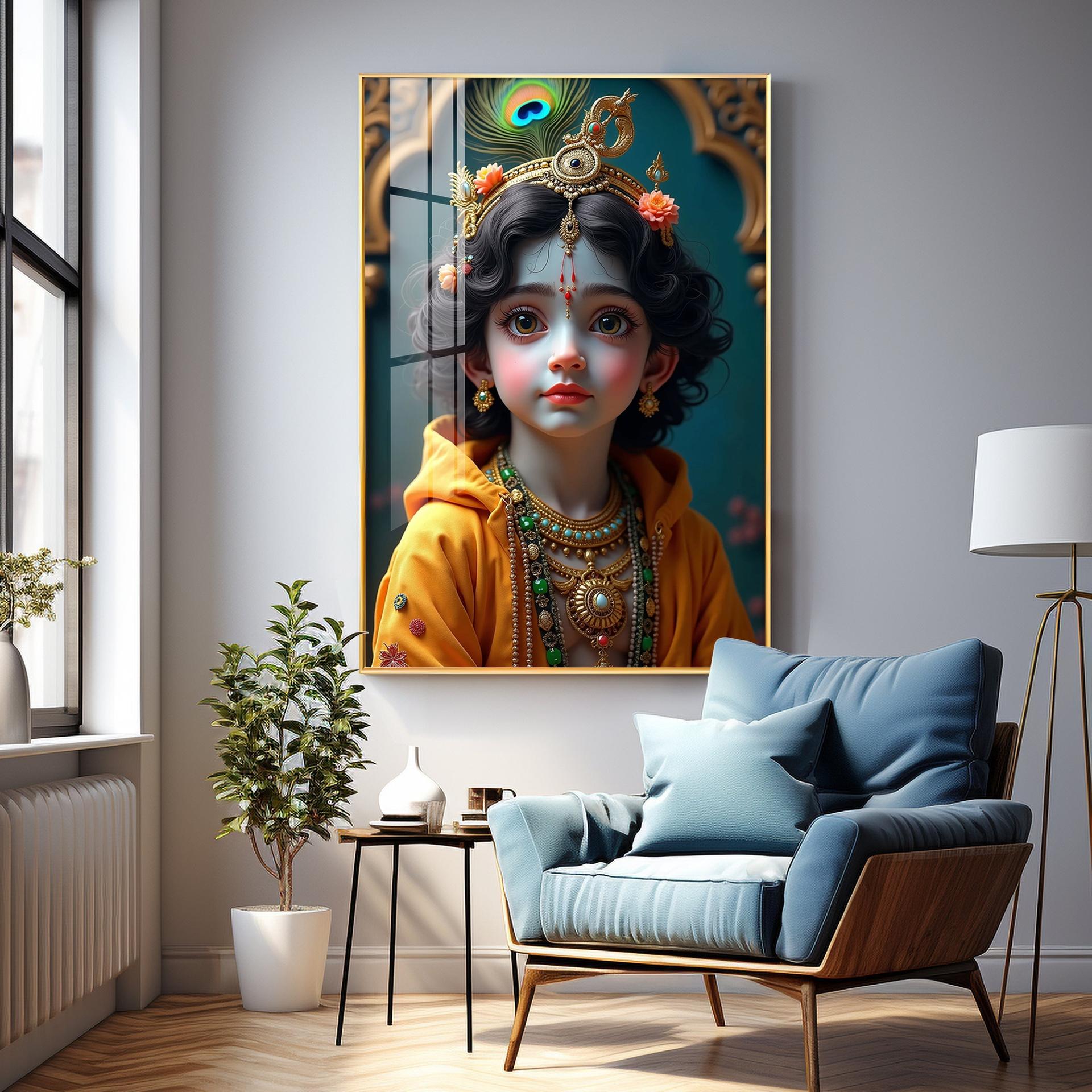 Krishna's Infinite Presence Premium Acrylic Wall Art - Image 12