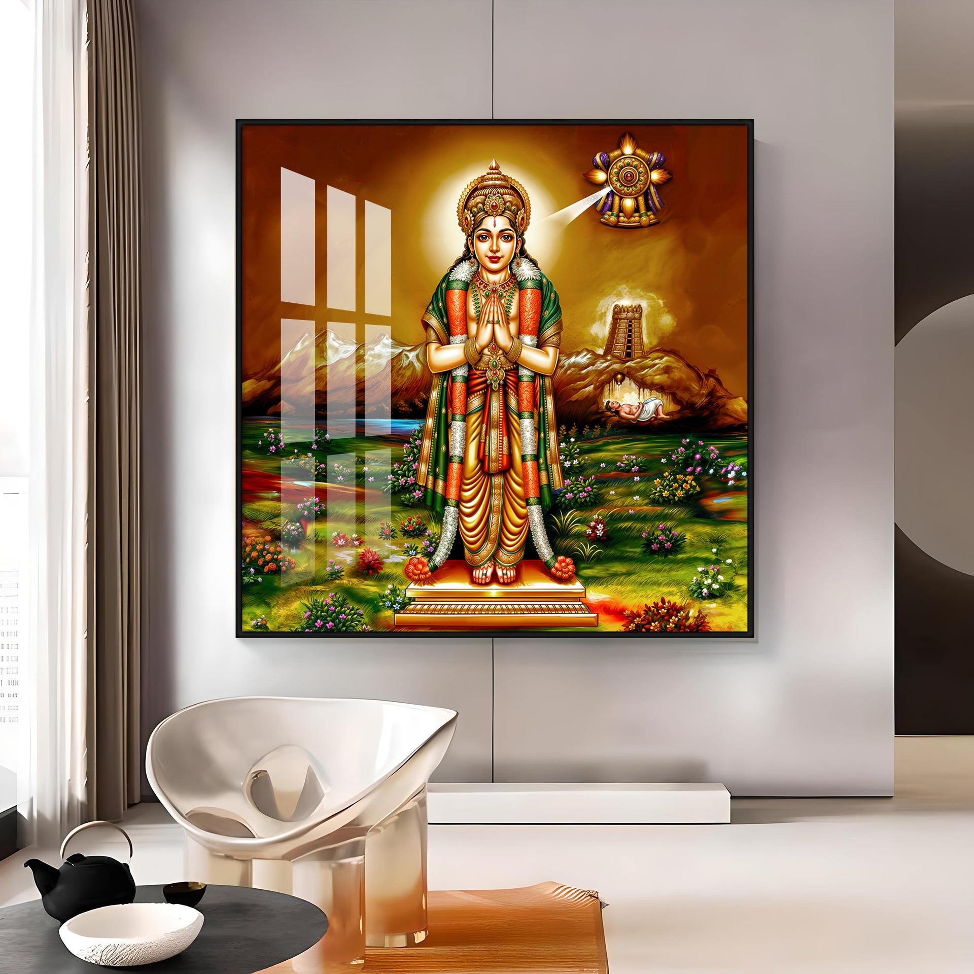 Thirumalisai Alvar Premium Acrylic Square Wall Art - Image 11