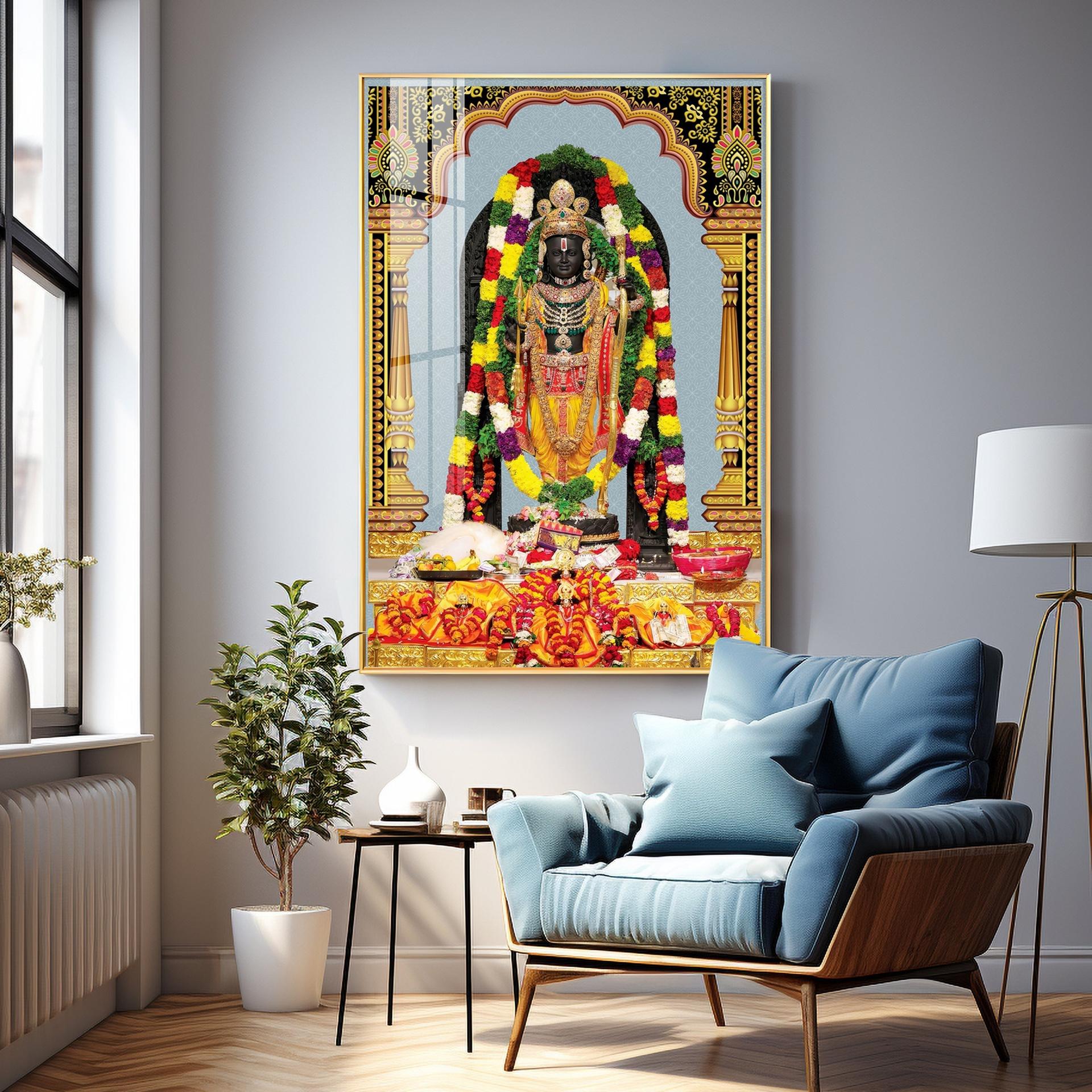 Divine Blossom Rama Premium Acrylic Vertical Wall Art - Image 3