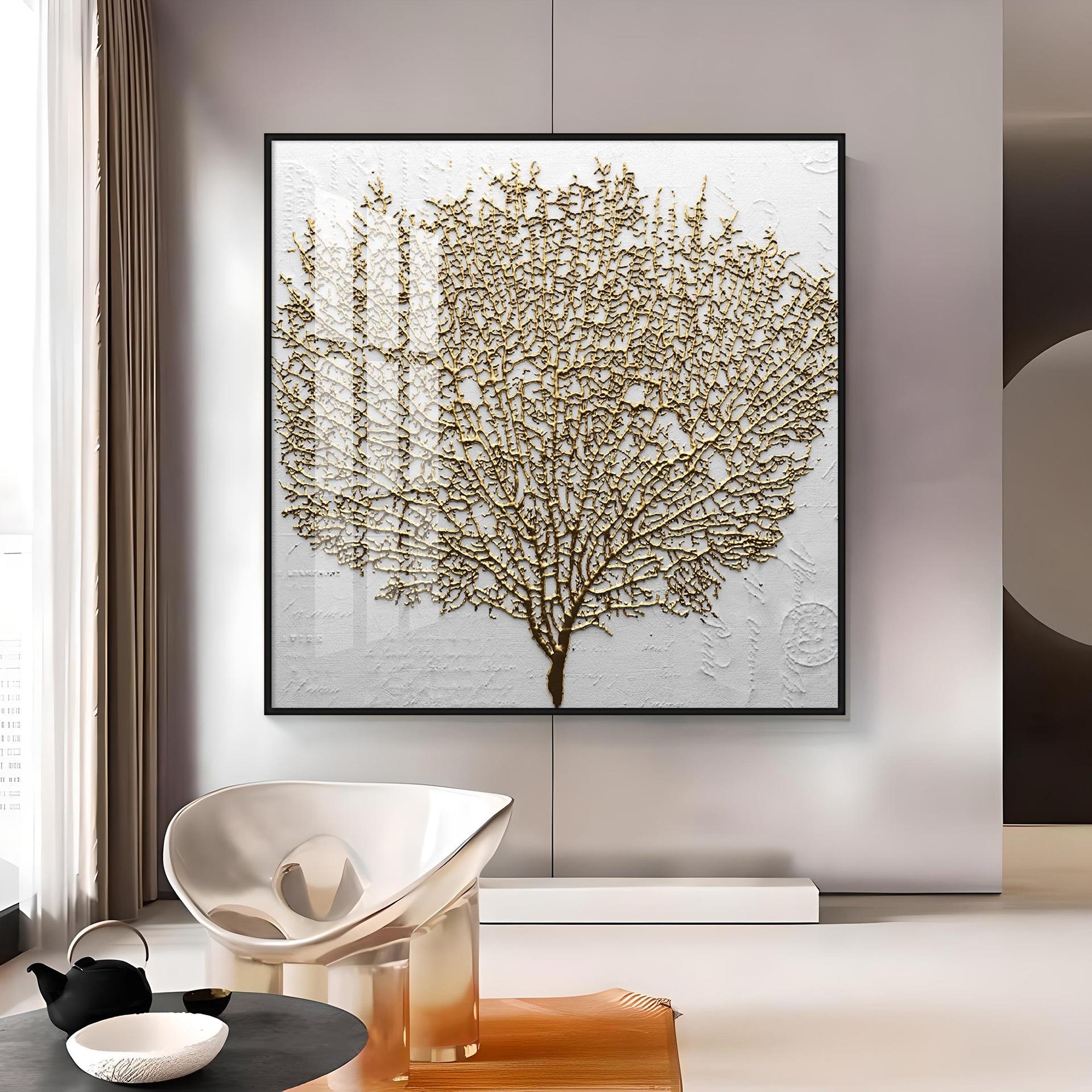 Golden Tree Premium Acrylic Square Wall Art - Image 12
