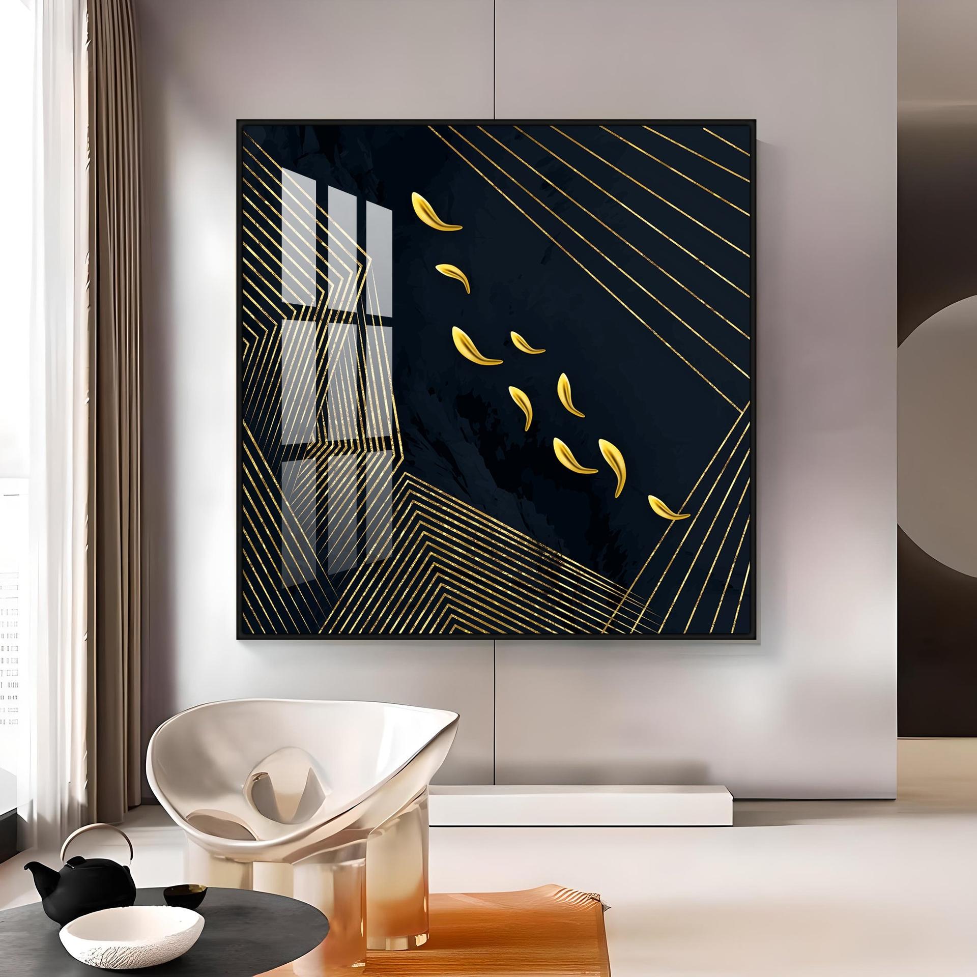 Gold Foil Goldfish Premium Acrylic Square Wall Art - Image 17