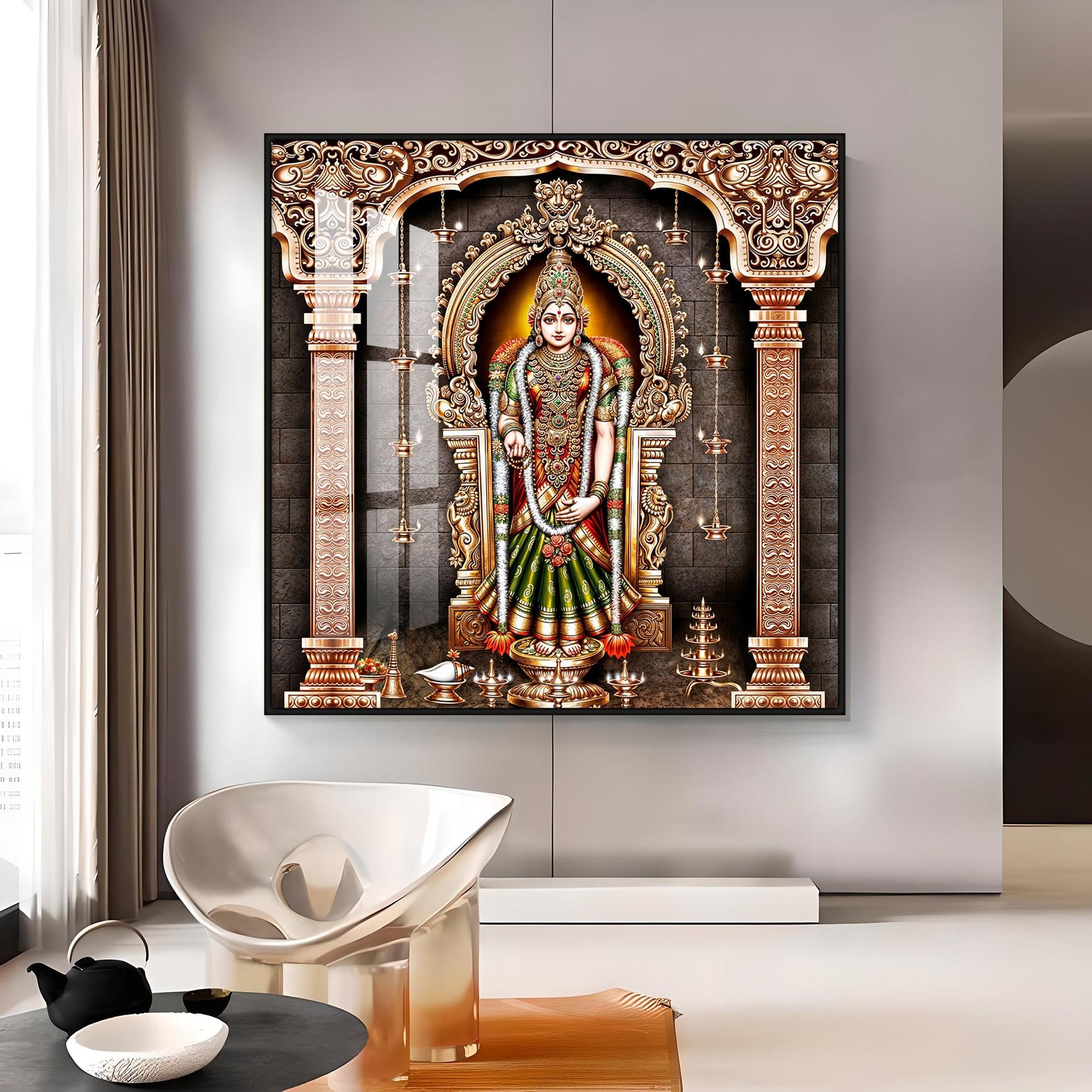 Kanya Kumari Devi Premium Acrylic Square Wall Art - Image 12