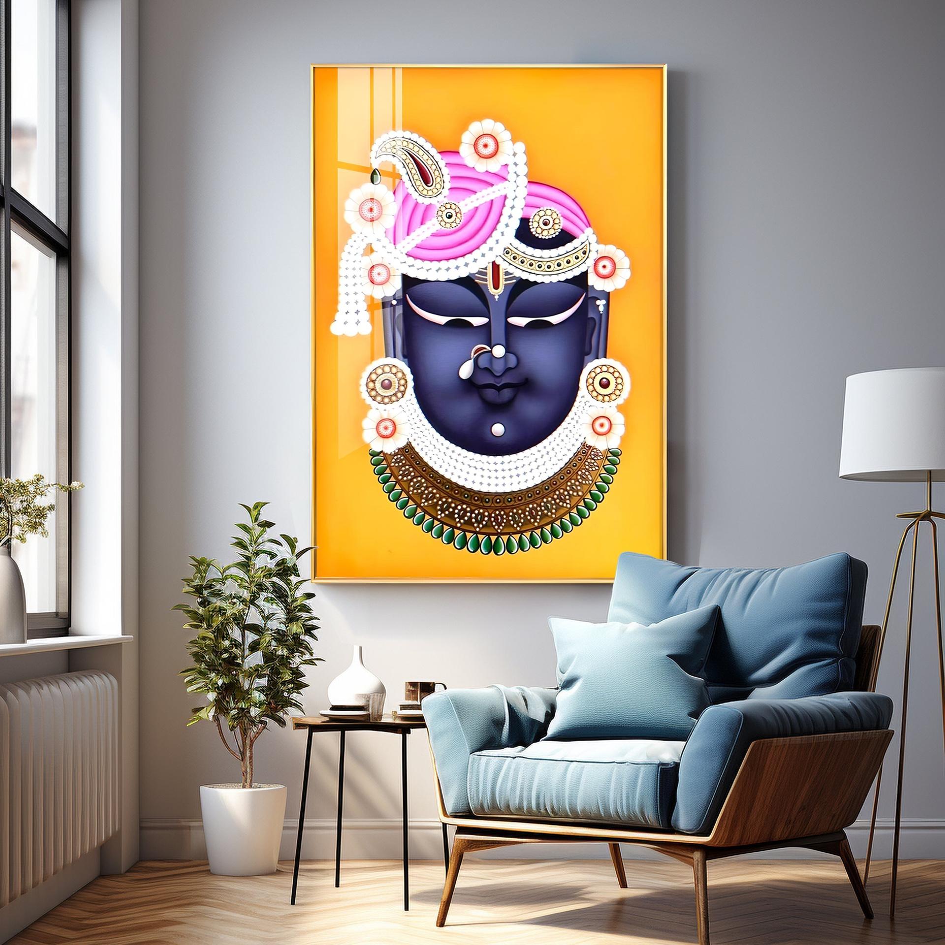 Lord Shreenathji Premium Vertical Acrylic Wall Art - Image 4