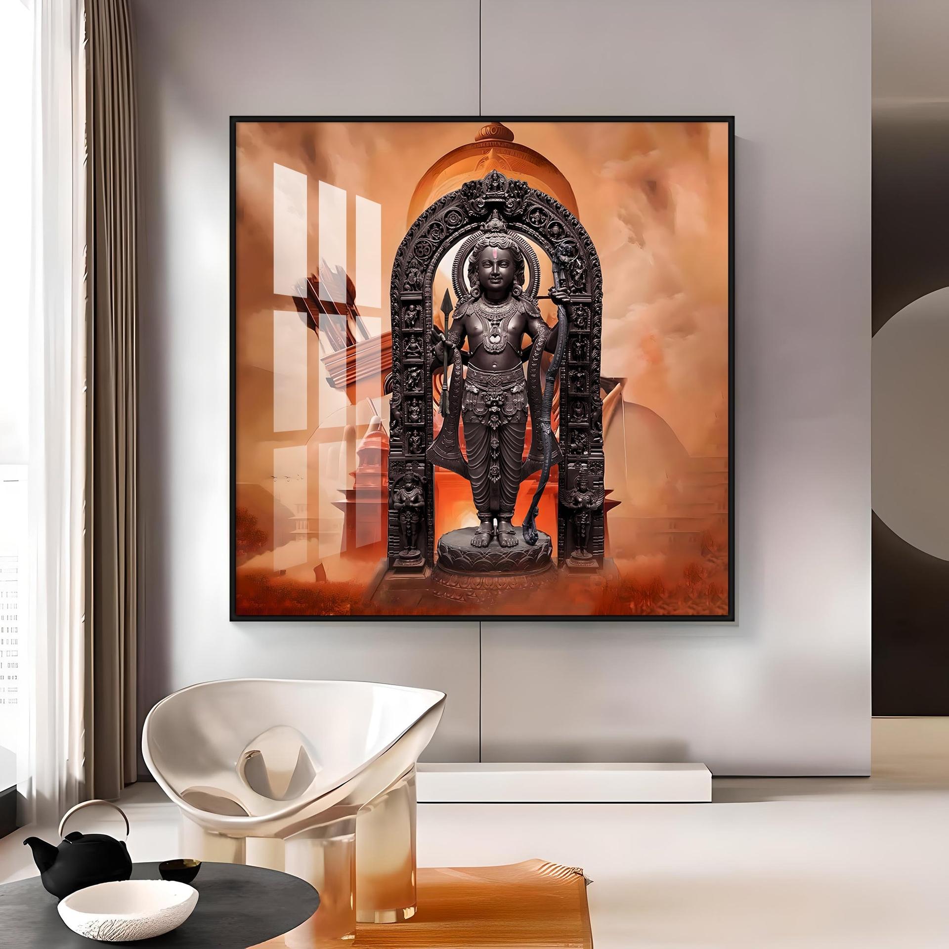 Ayodhya Ram Premium Acrylic Square Wall Art - Image 12