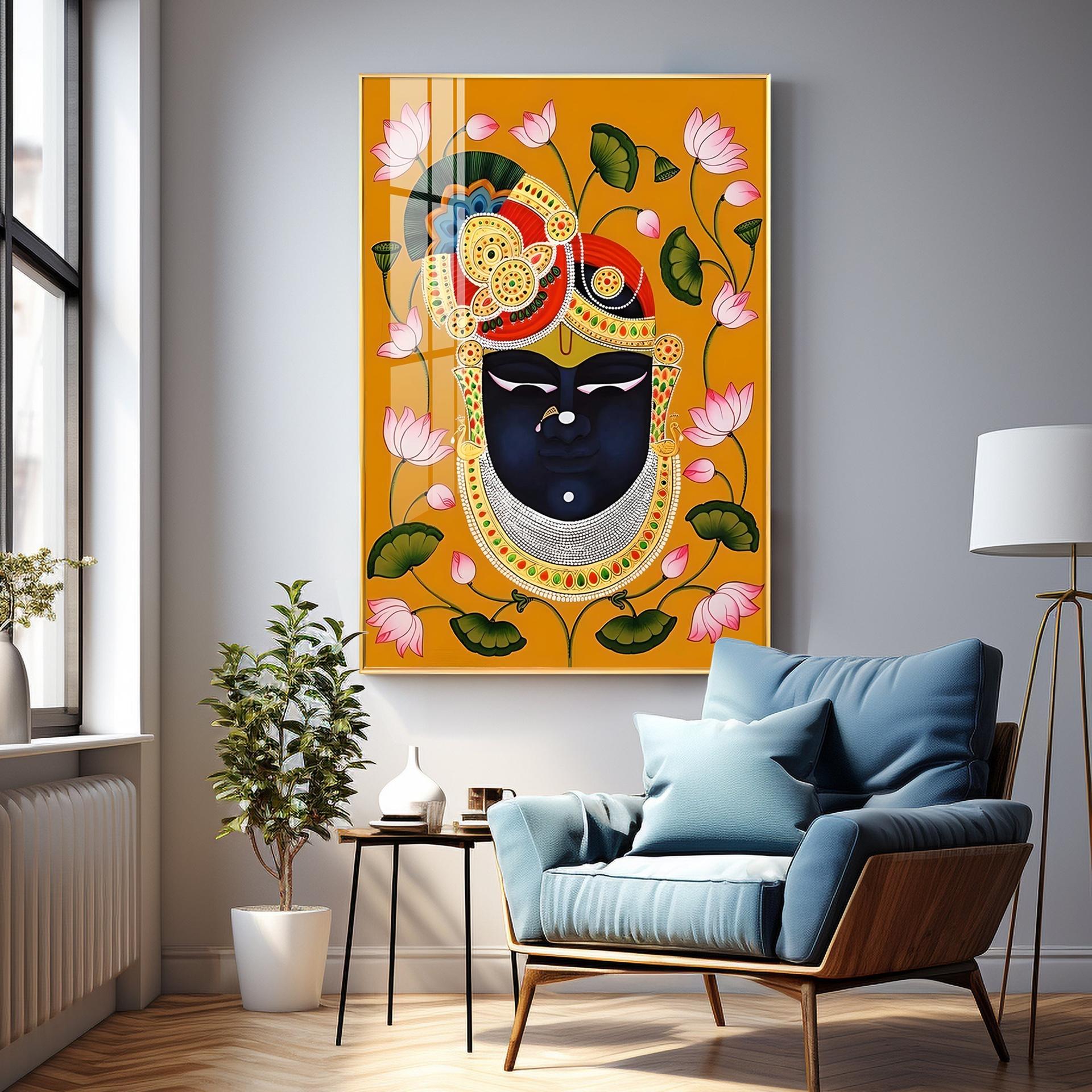 Divine Shreenathji Premium Vertical Acrylic Wall Art - Image 3