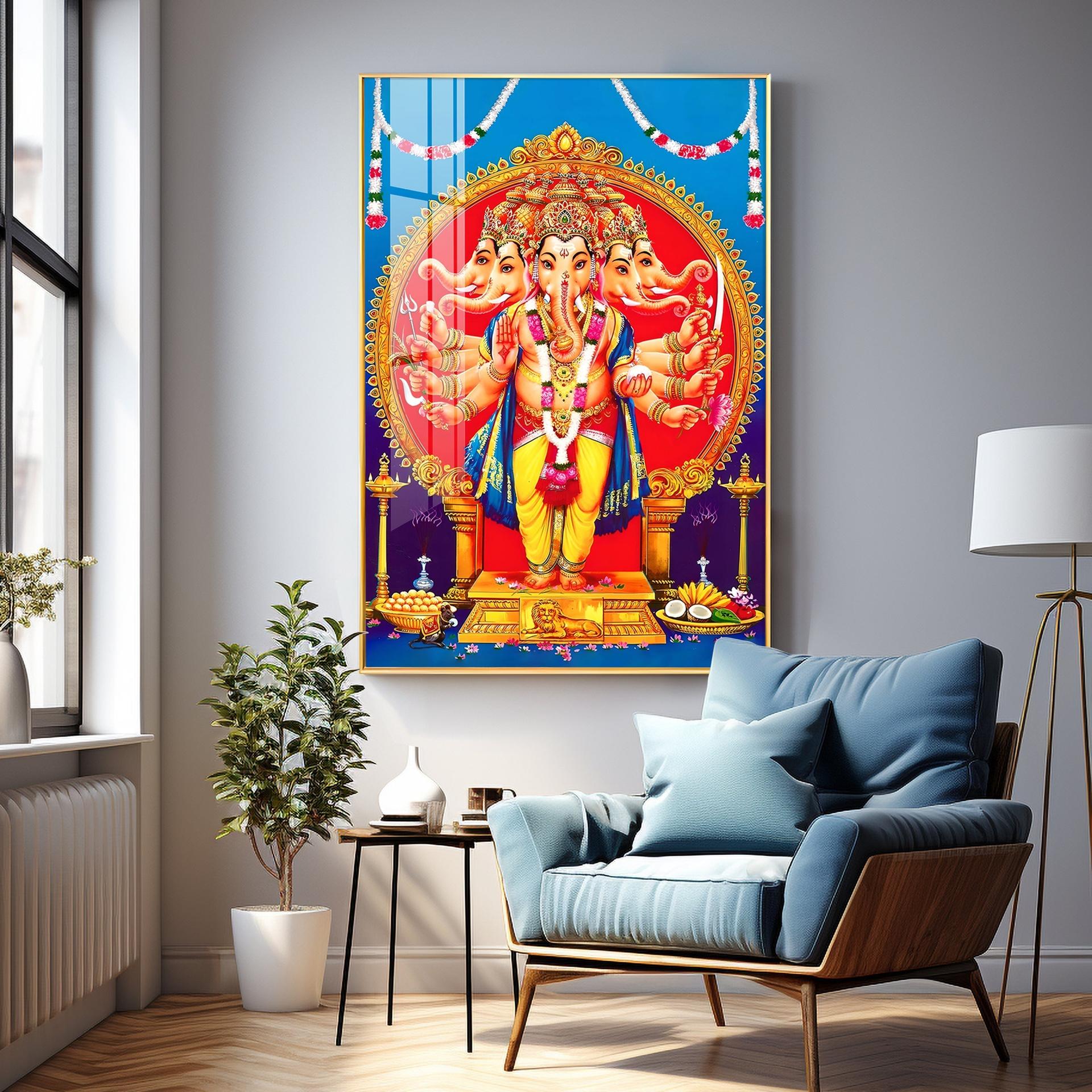 Ganesha's Embrace Premium Vertical Acrylic Wall Art - Image 6