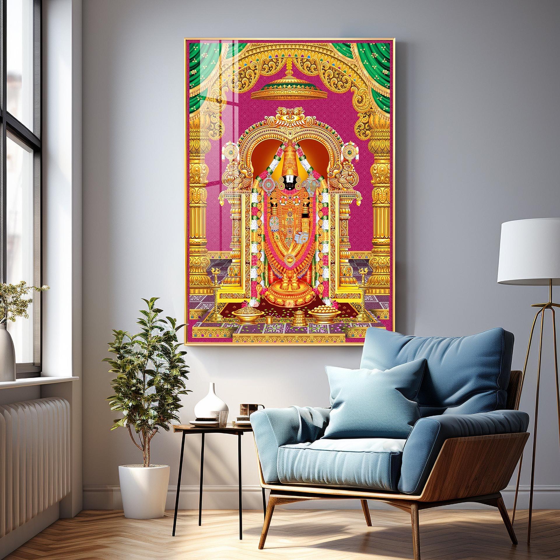 Sri Venkateswara Swamy Blessing Premium Acrylic Vertical Wall Art - Image 10
