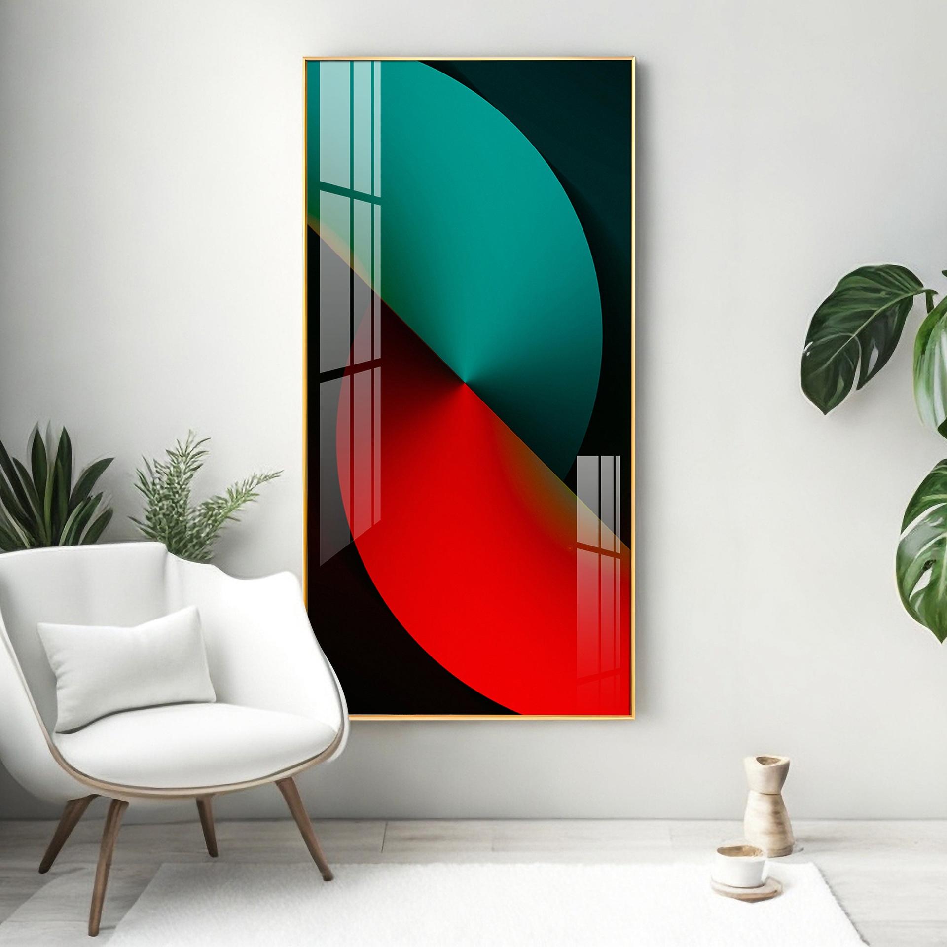 Sierra Dark Abstract Premium Acrylic Vertical Wall Art - Image 7