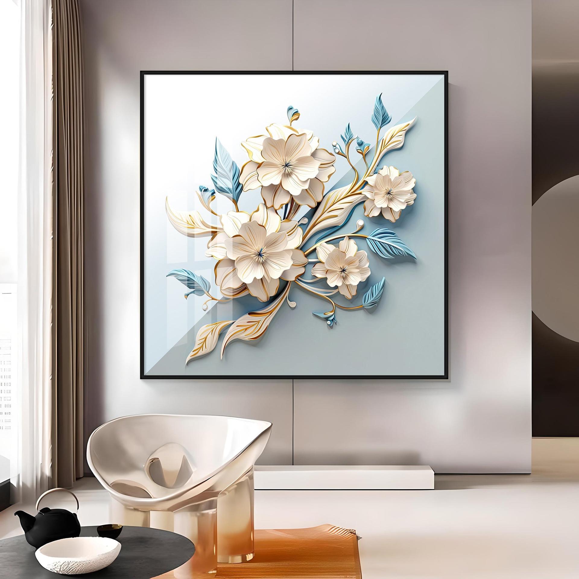 Floral Premium Acrylic Square Wall Art - Image 16