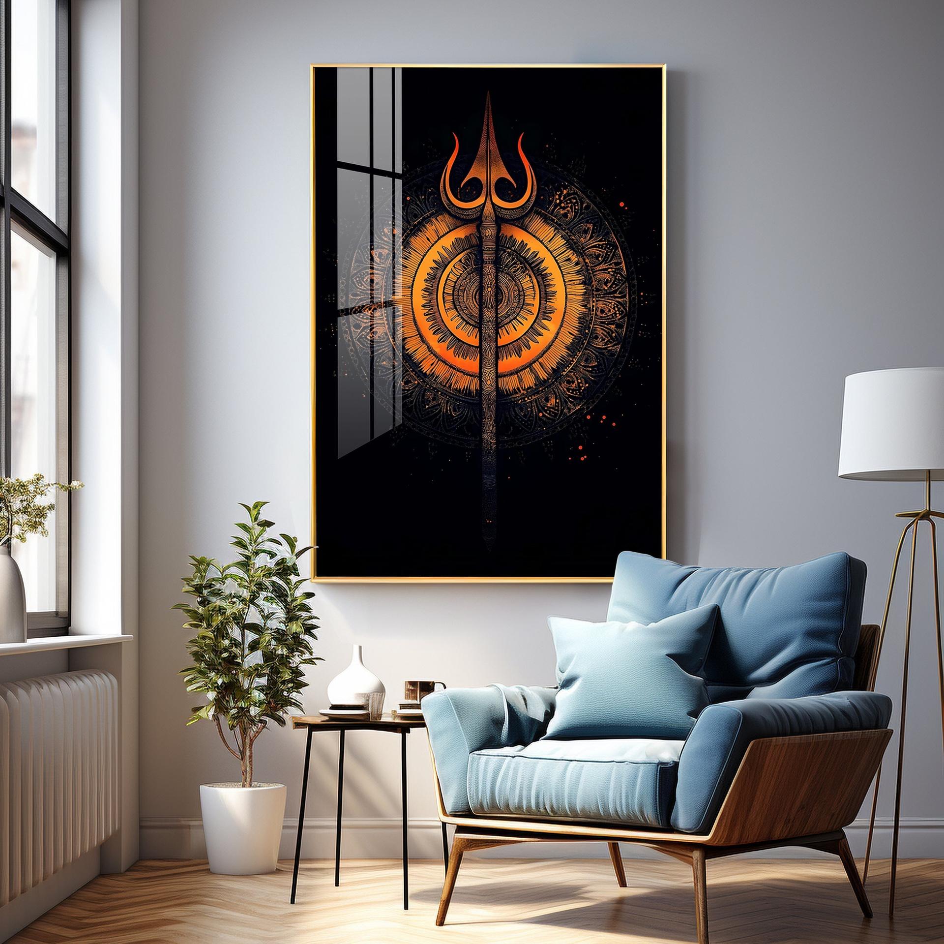 The Radiance Of Shiva Premium Vertical Acrylic Wall Art - Image 3