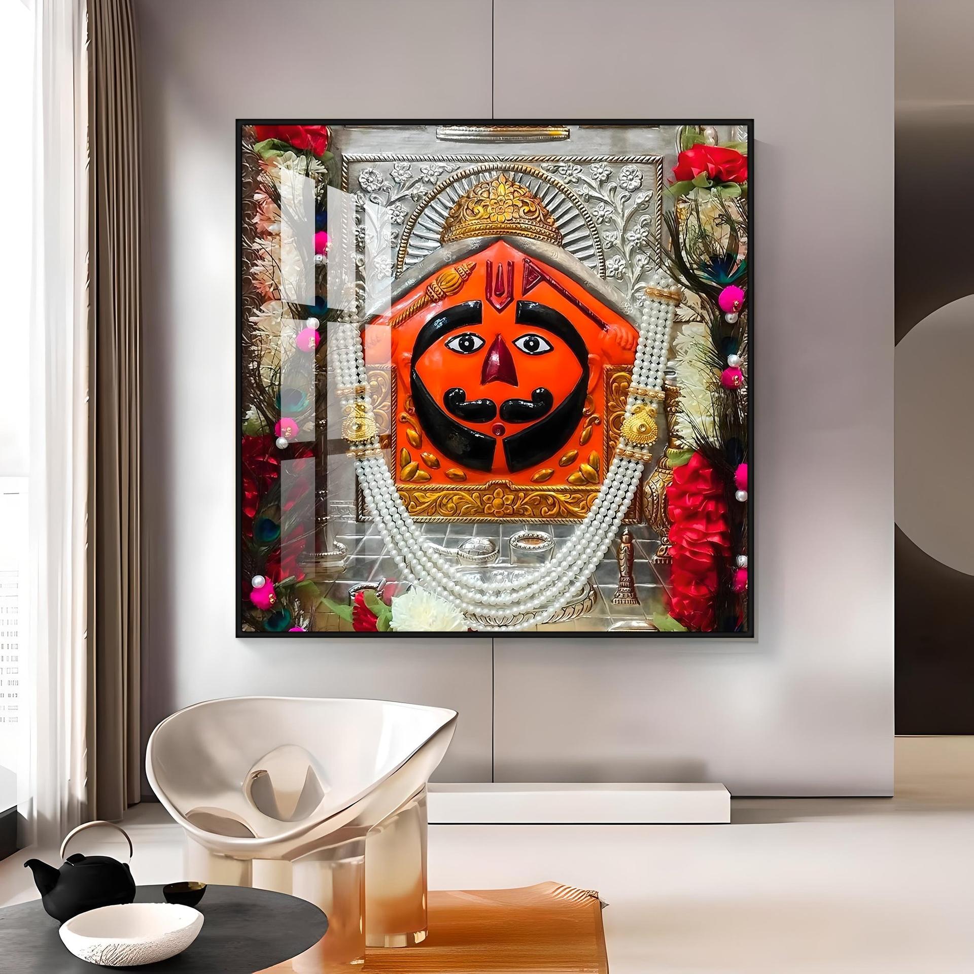 Salasar Balaji Maharaj Premium Acrylic Square Wall Art - Image 14