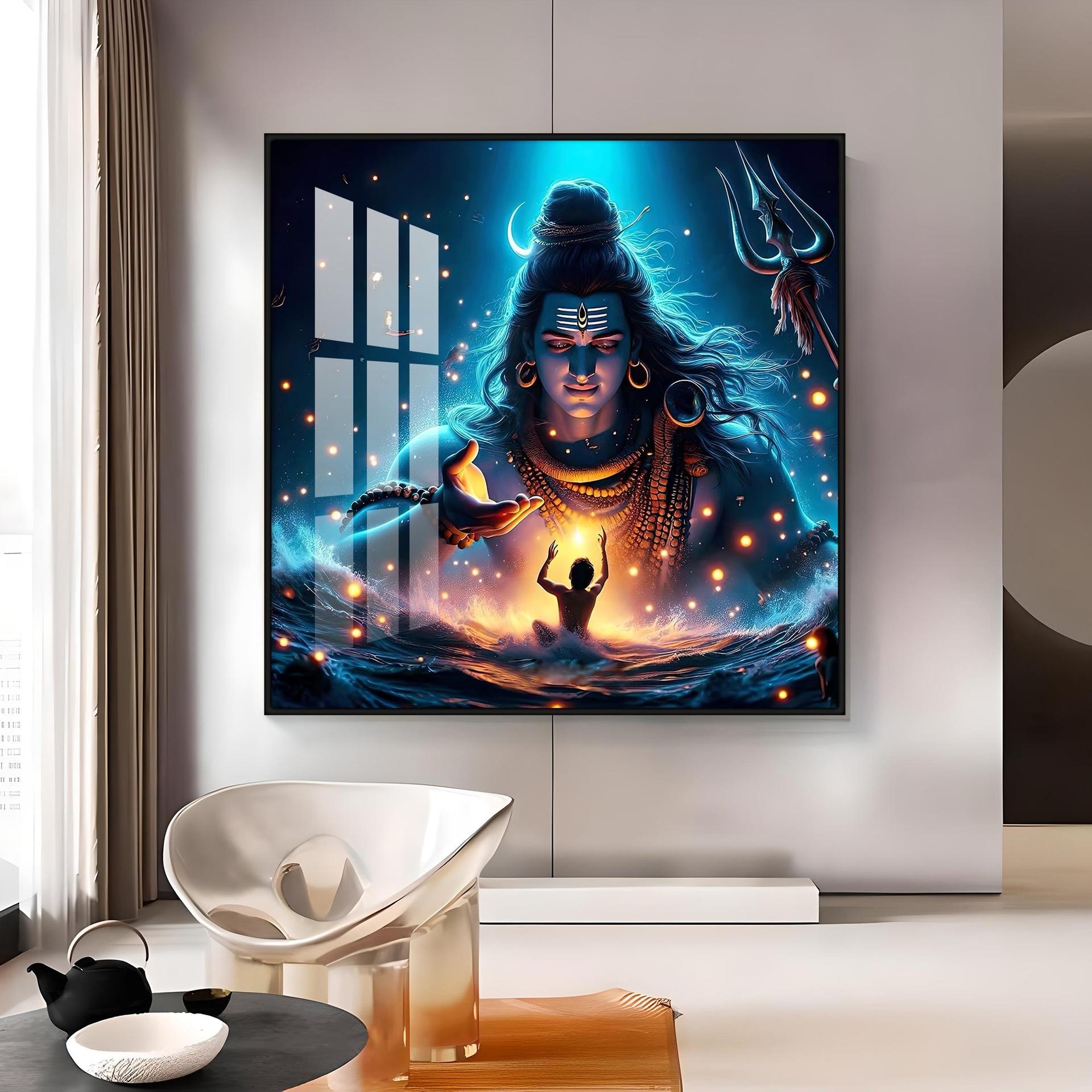 Cosmic Shiva Premium Acrylic Square Wall Art - Image 14