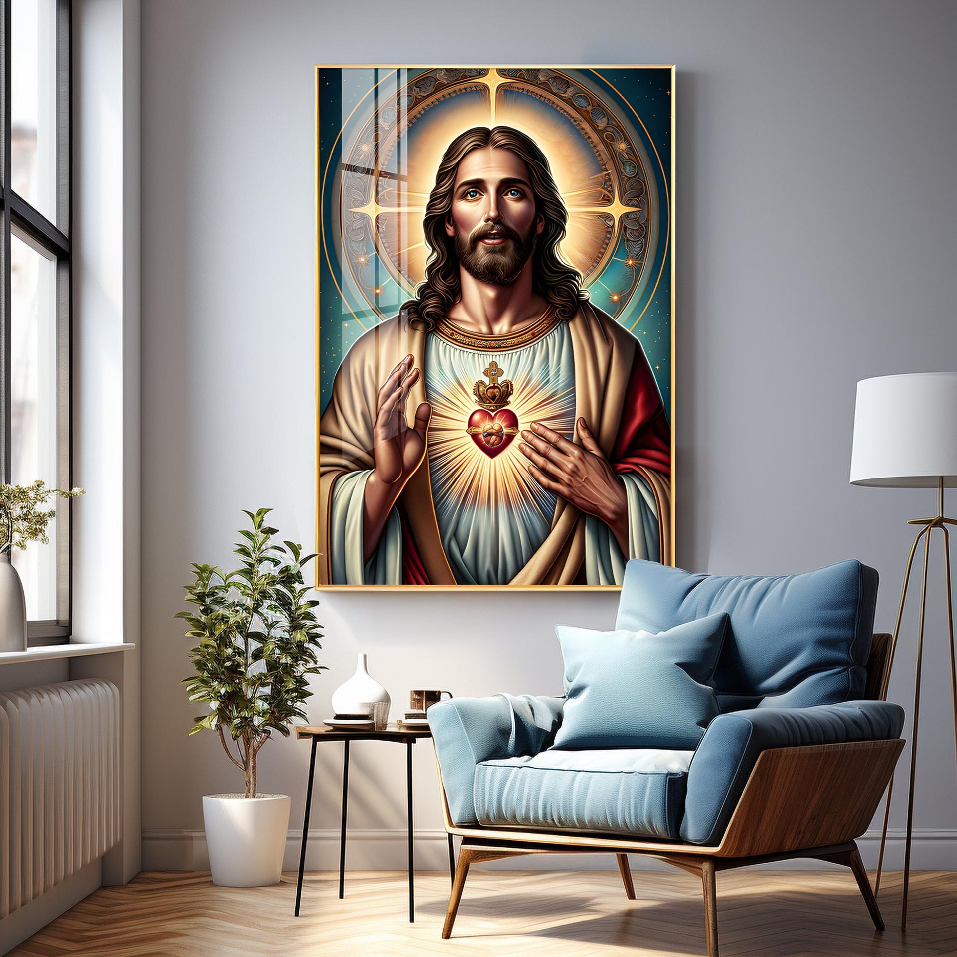 Christ's Heart Masterpiece Premium Acrylic Vertical Wall Art - Image 7
