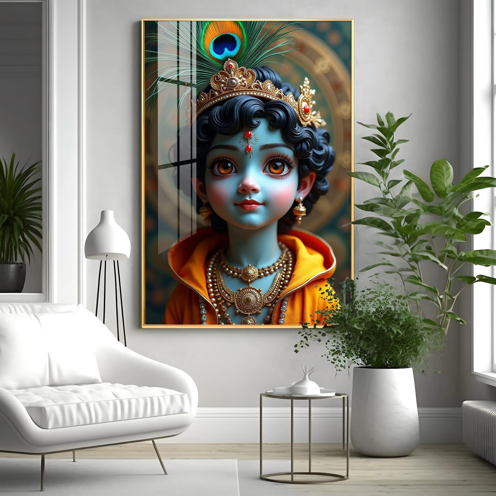 Infinite Krishna Imagery Premium Acrylic Wall Art - Image 13